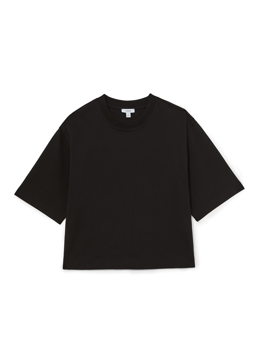 Reiss Lara oversized T-shirt  - voorkant black / zwart