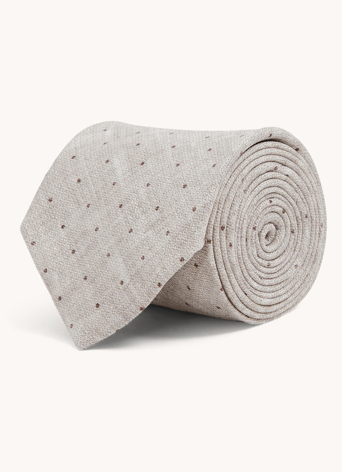 Reiss Lateran stropdas van zijde - voorkant 2 beige