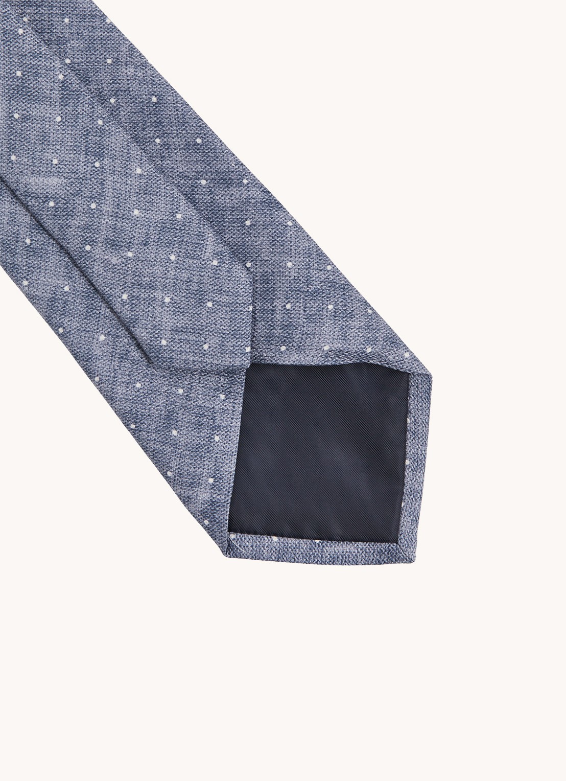 Reiss Lateran stropdas van zijde - detail 3 blauwgrijs