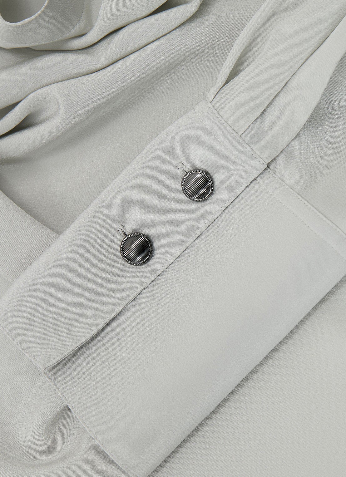 Reiss Lauren blouse met drapering - detail 6 grijs