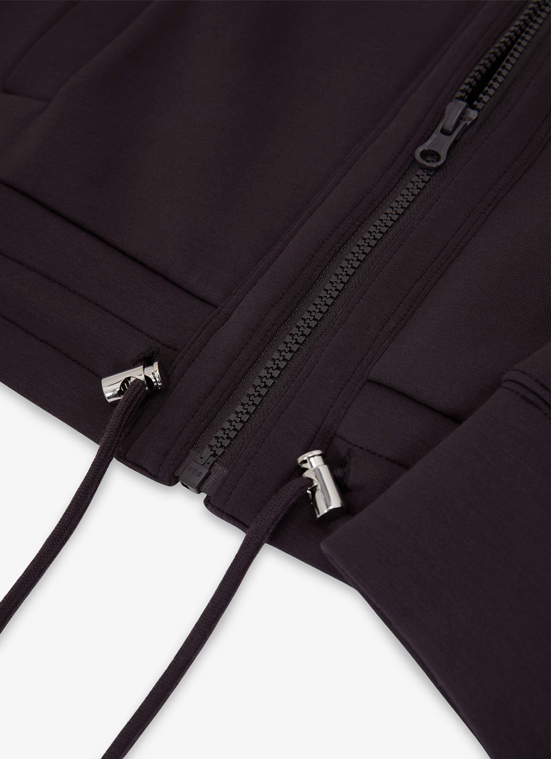 Reiss Laurrie Premium sweatvest met opstaande kraag - detail 4 aubergine