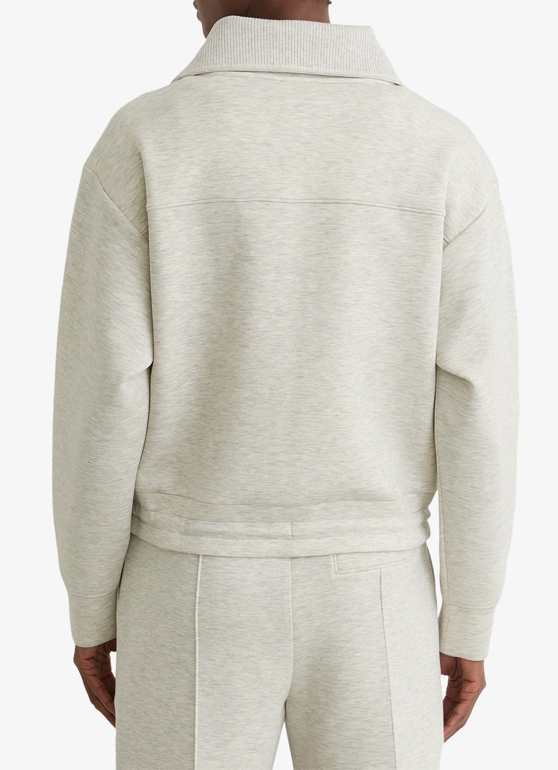 Reiss Laurrie sweatvest met steekzakken - achterkant 4 grijs