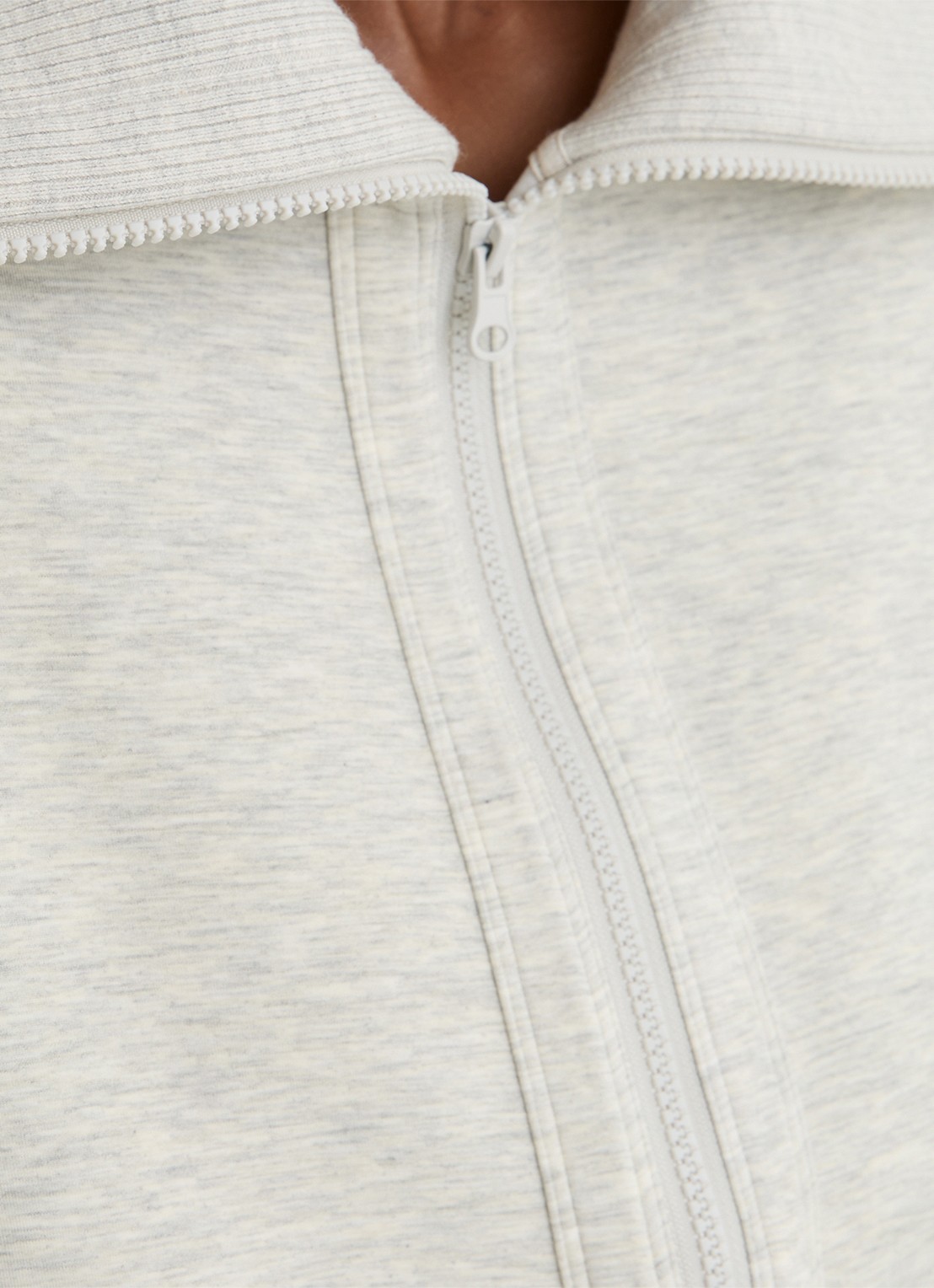 Reiss Laurrie sweatvest met steekzakken - detail 3 grijs