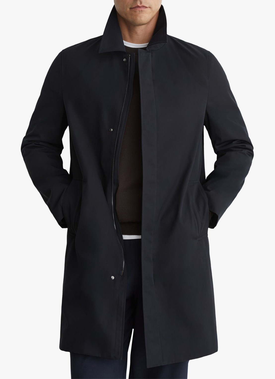 Reiss Lawlen gewatteerde parka met steekzakken - detail 4 navy / blauw