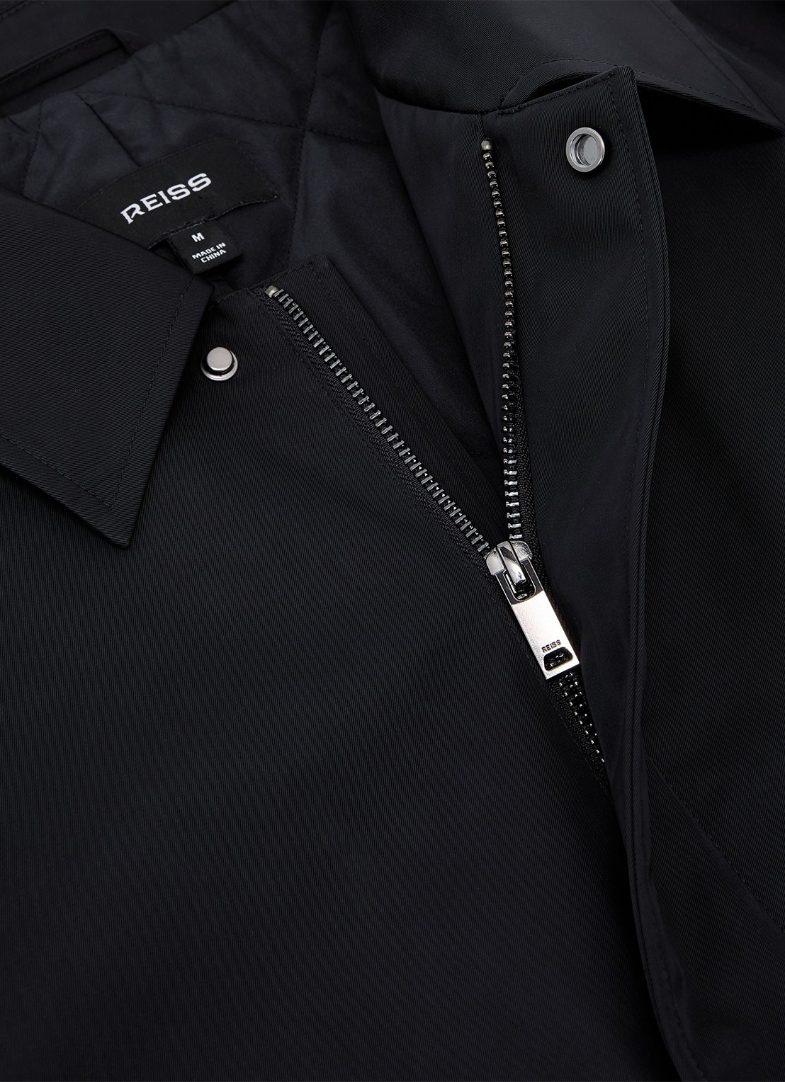 Reiss Lawlen gewatteerde parka met steekzakken - detail 6 navy / blauw