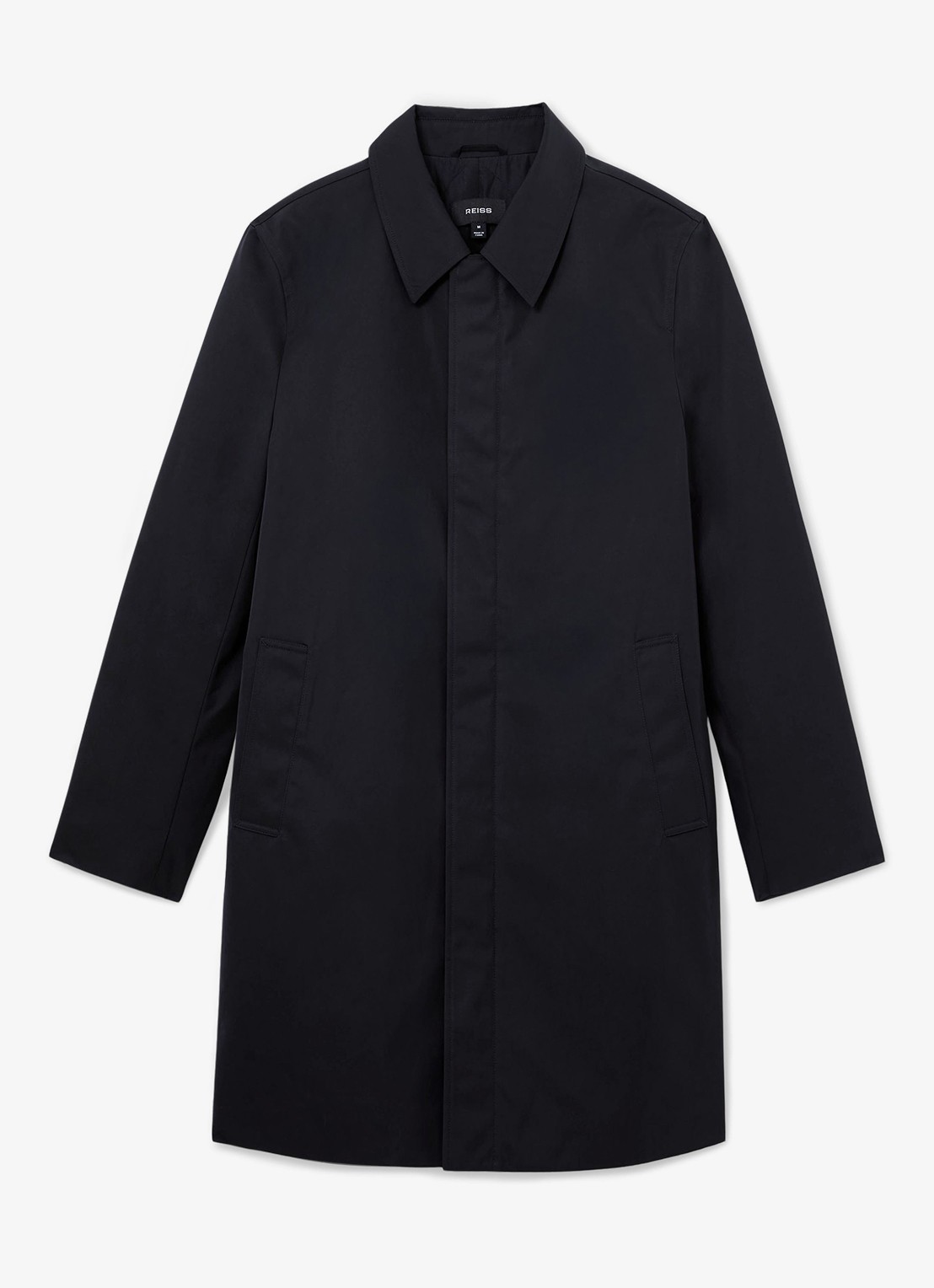 Reiss Lawlen gewatteerde parka met steekzakken - voorkant 2 navy / blauw
