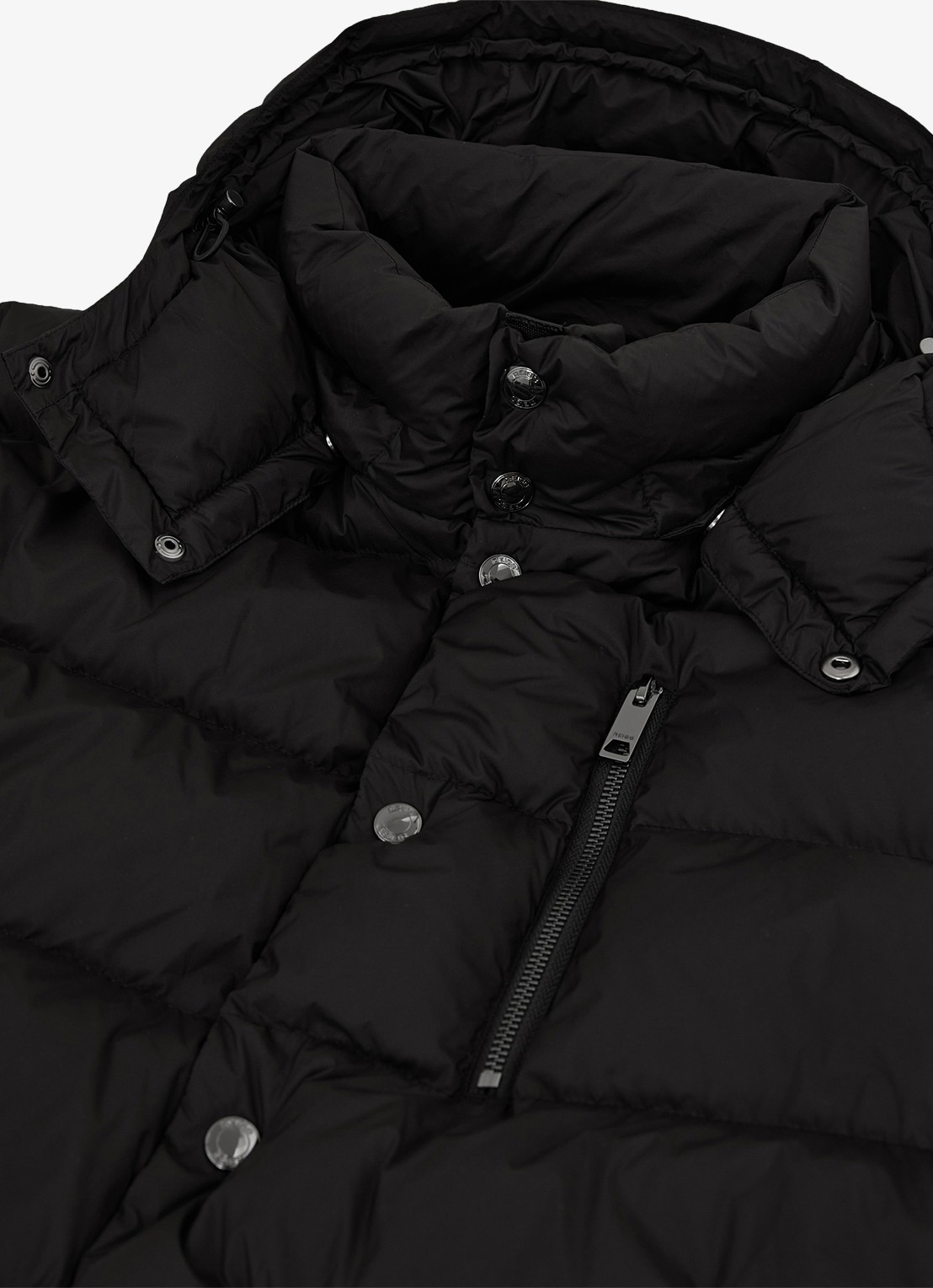 Reiss Lebane puffer jas met afneembare capuchon - detail 3 black / zwart