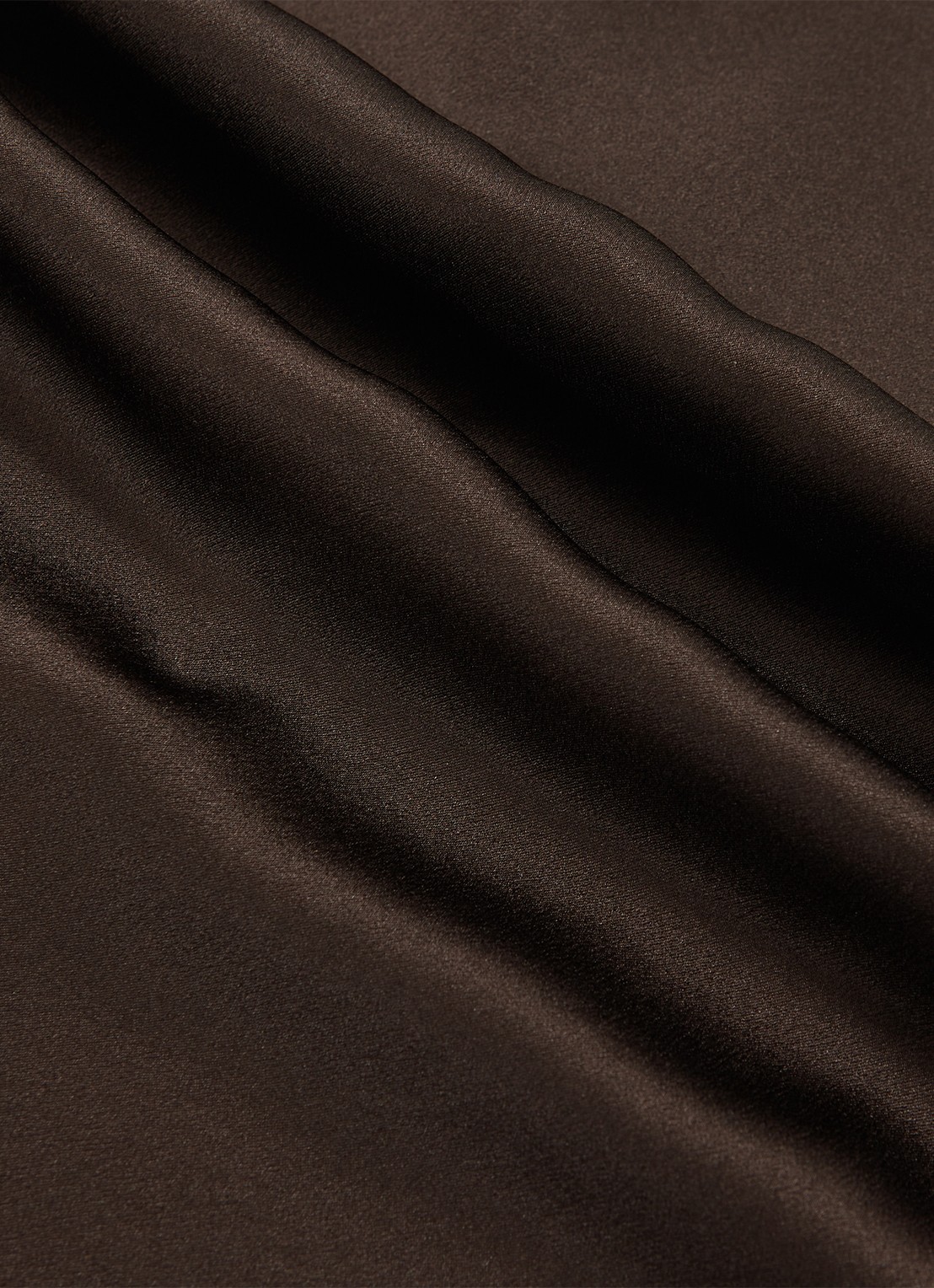 Reiss LENA Silk Short-Sleeve Top - detail 6 chocoladebruin