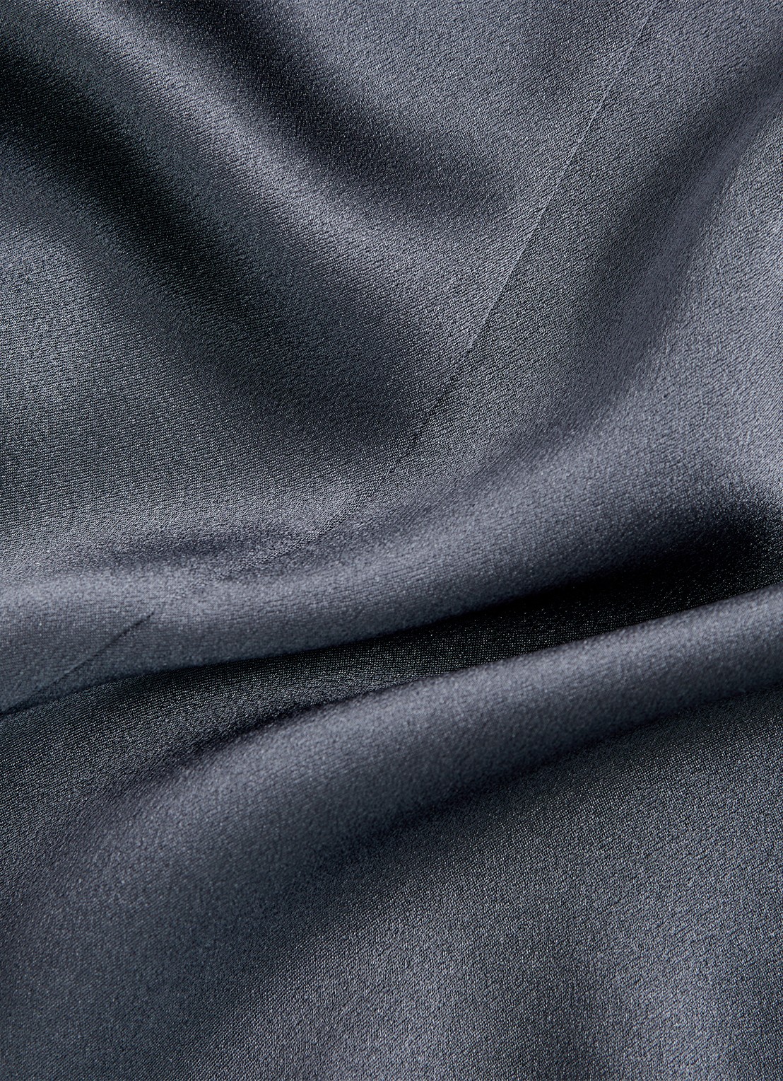 Reiss LENA Silk Short-Sleeve Top - detail 6 donkerblauw