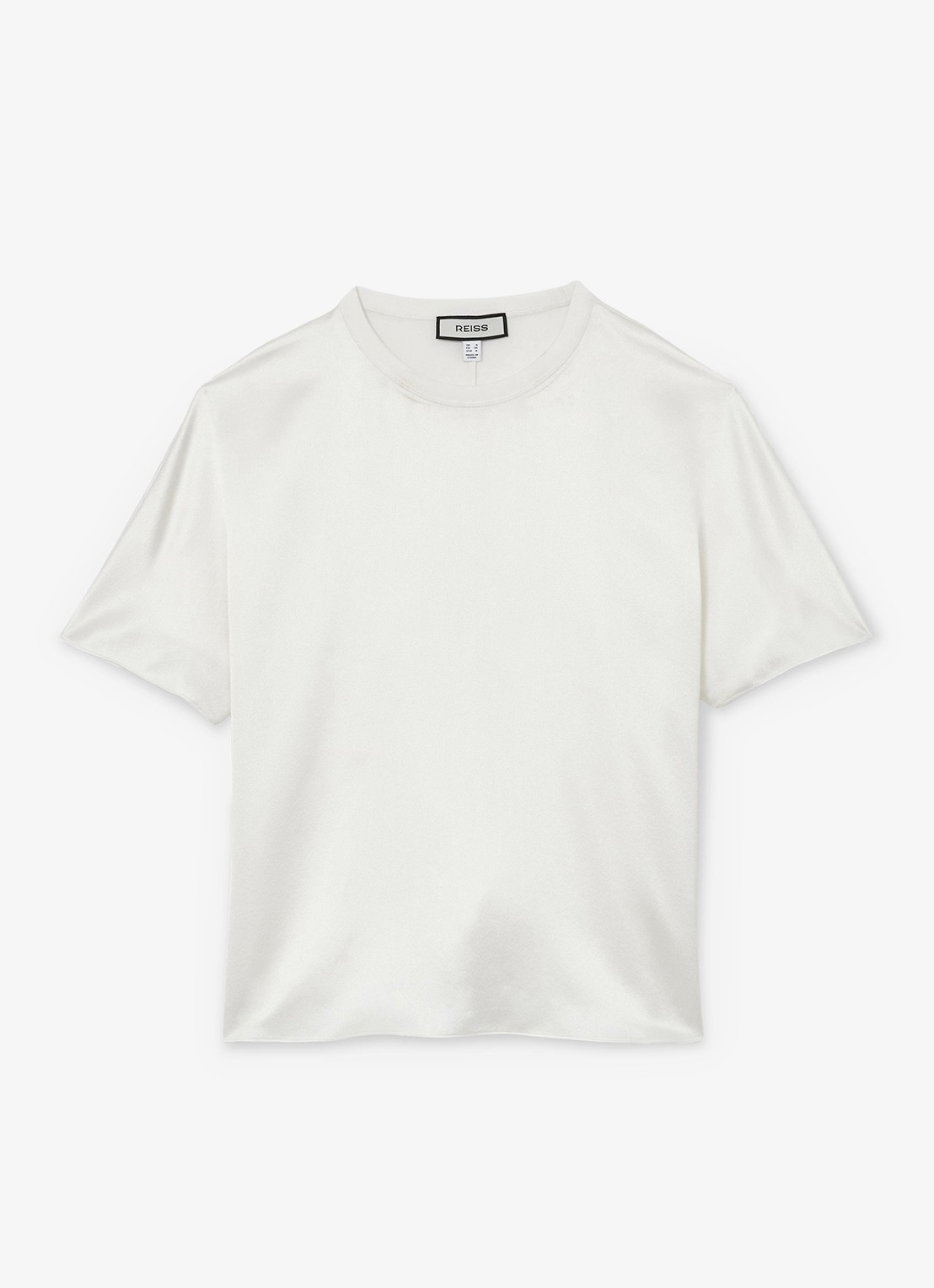 Reiss Lena top van zijde  - voorkant 5 wit