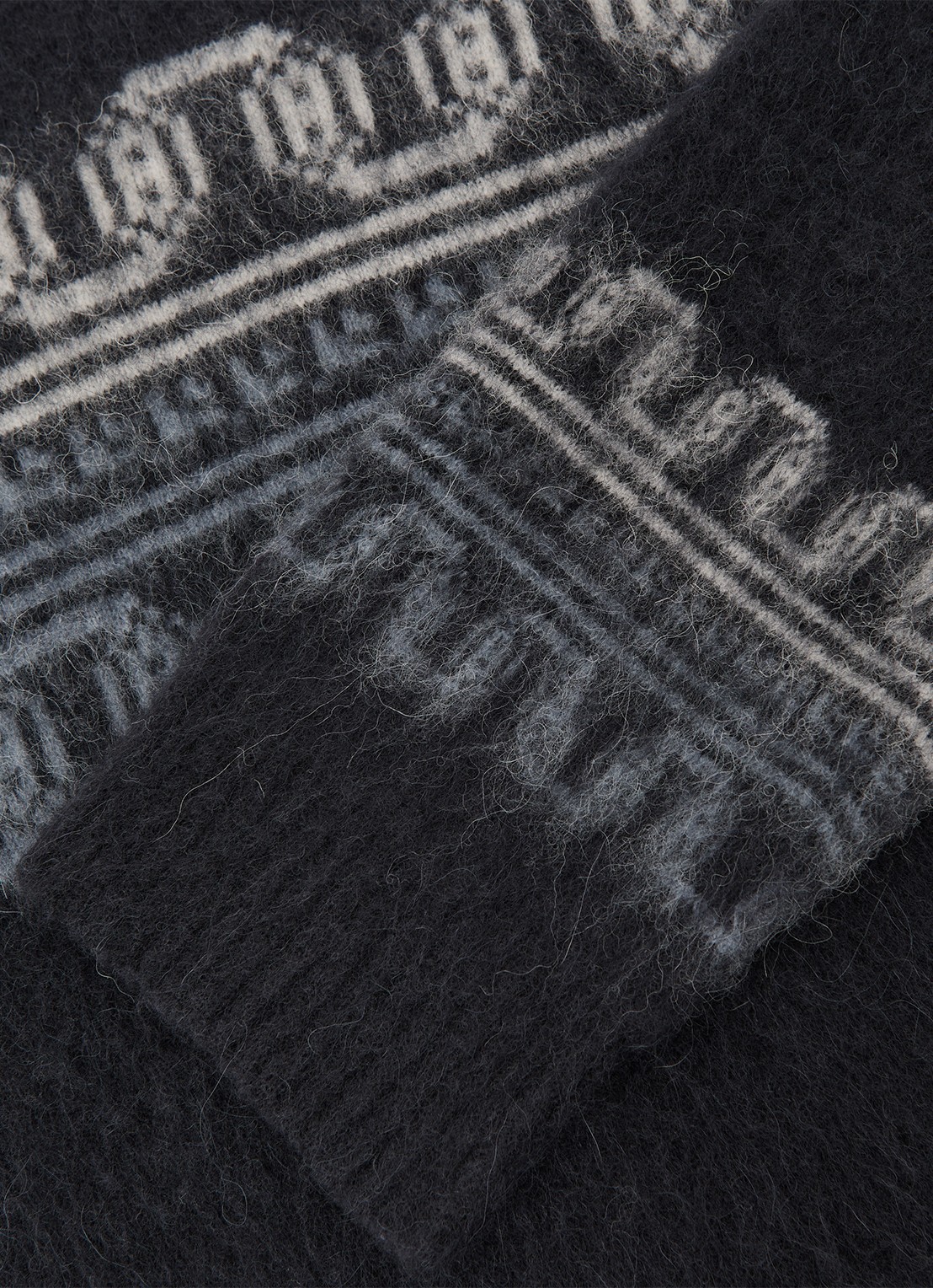 Reiss Lennox in wolblend met ingebreid patroon - detail 6 navy / blauw