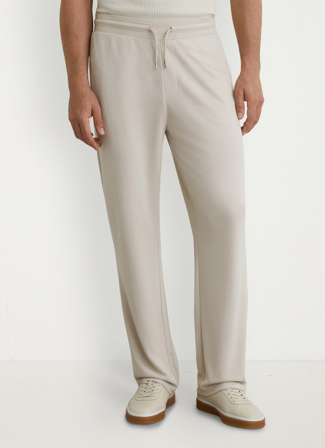 Reiss Lennox straight fit pantalon met steekzakken - detail 2 beige