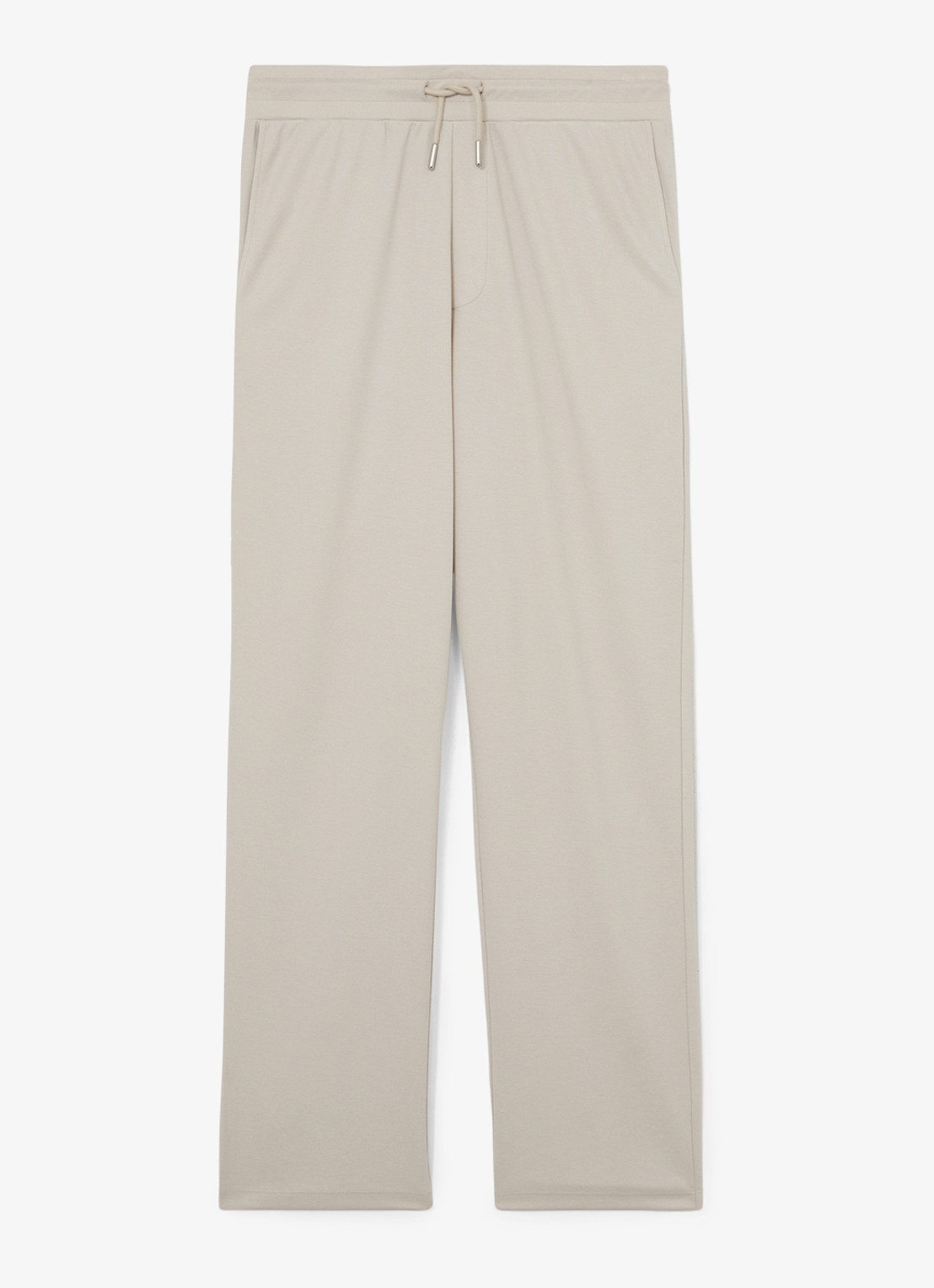 Reiss Lennox straight fit pantalon met steekzakken - voorkant 5 beige