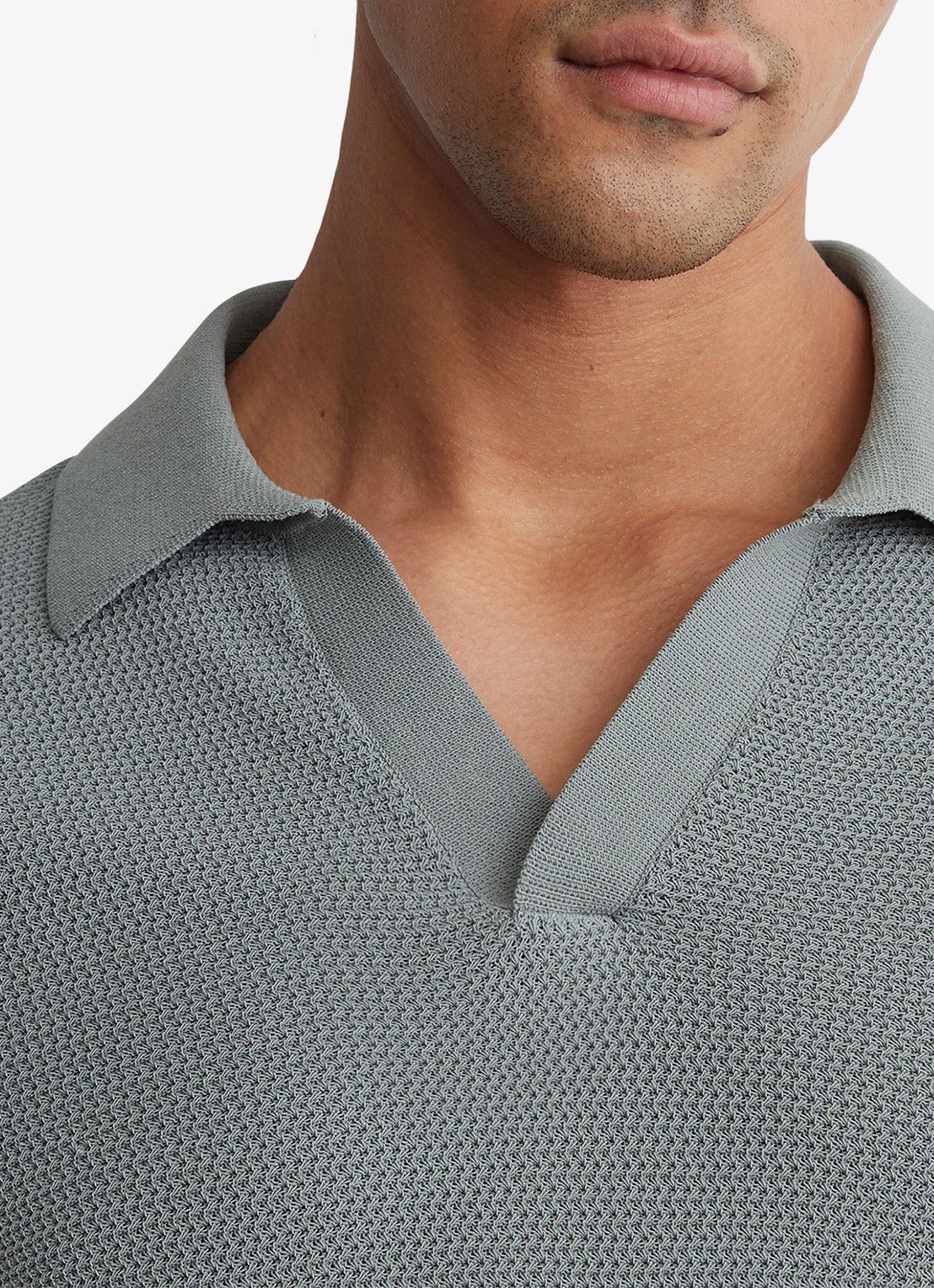 Reiss Leon regular fit polo  - detail 3 grijs