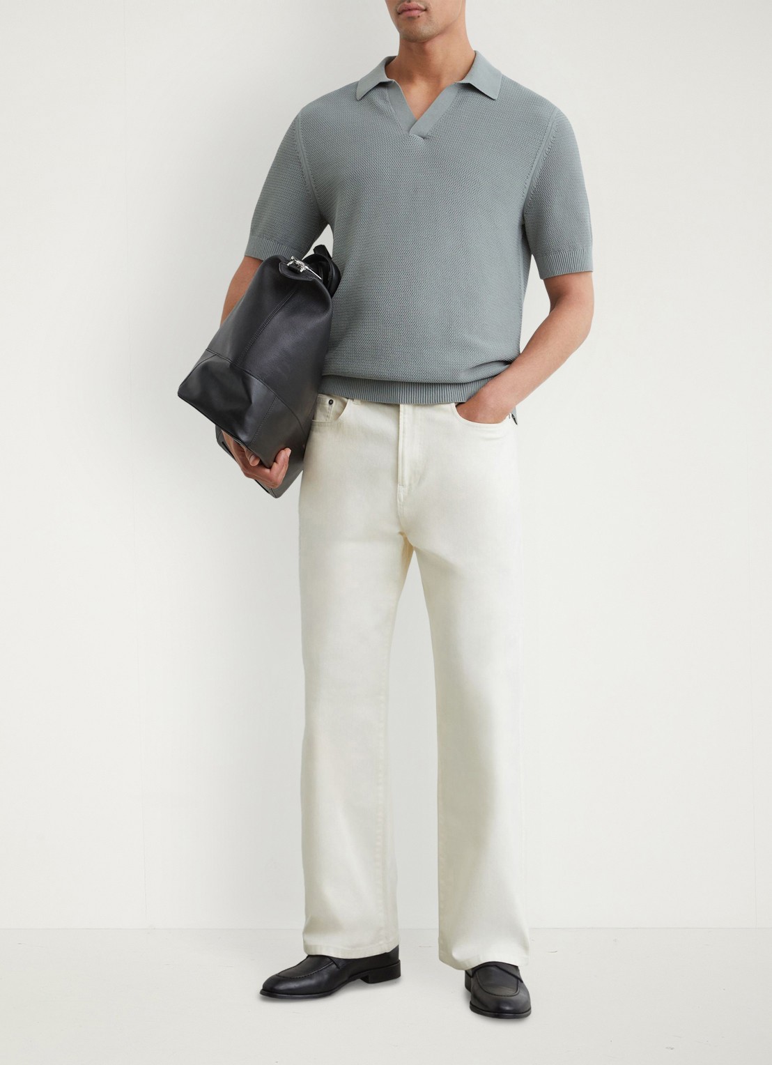 Reiss Leon regular fit polo  - voorkant 6 grijs