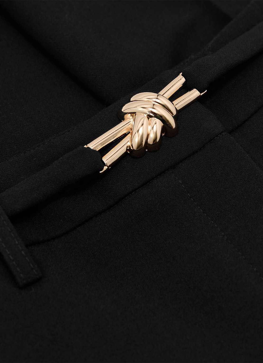 Reiss Leona high waist flared fit pantalon - detail 3 black / zwart