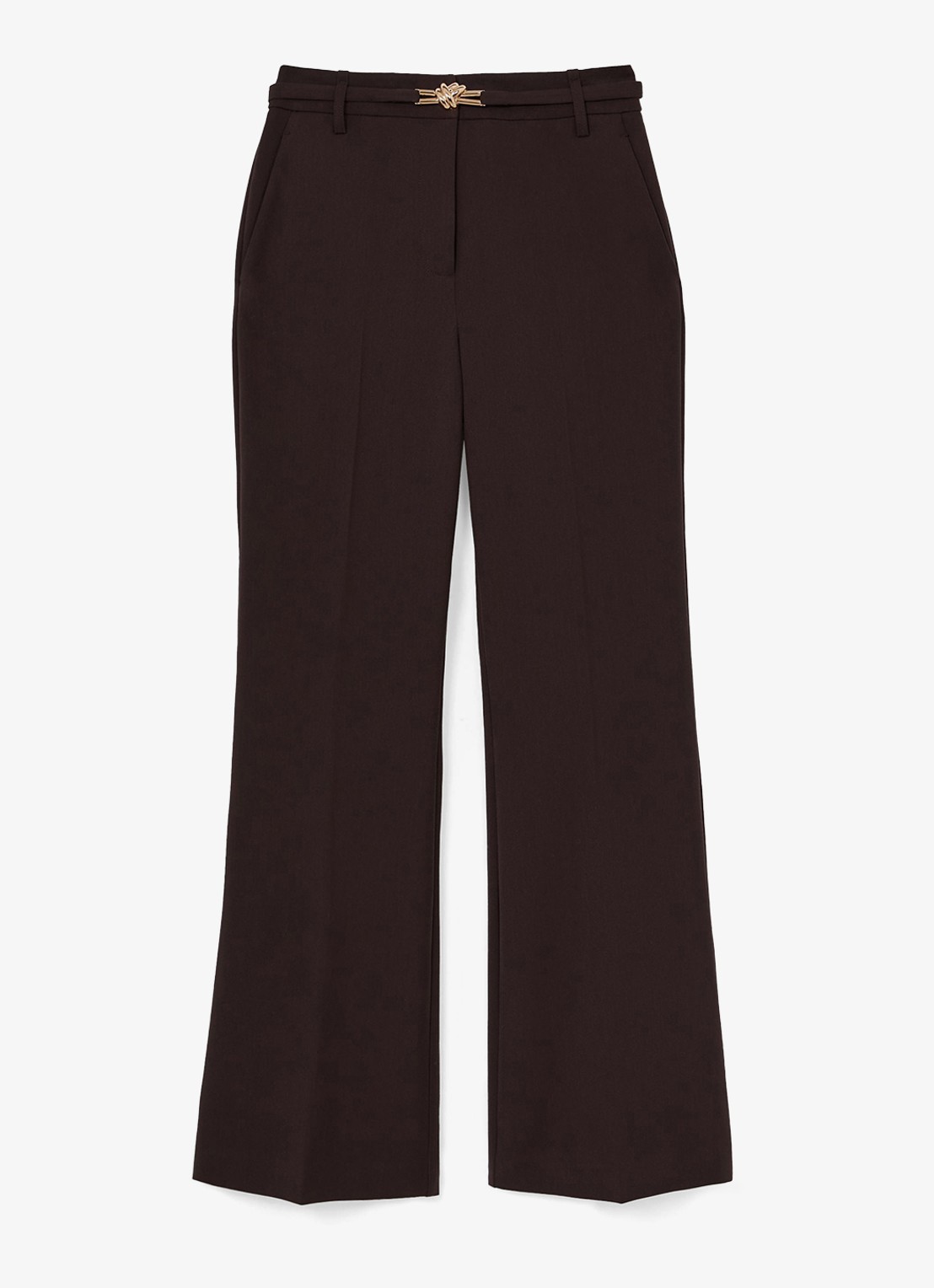 Reiss Leona high waist flared fit pantalon - voorkant 5 aubergine