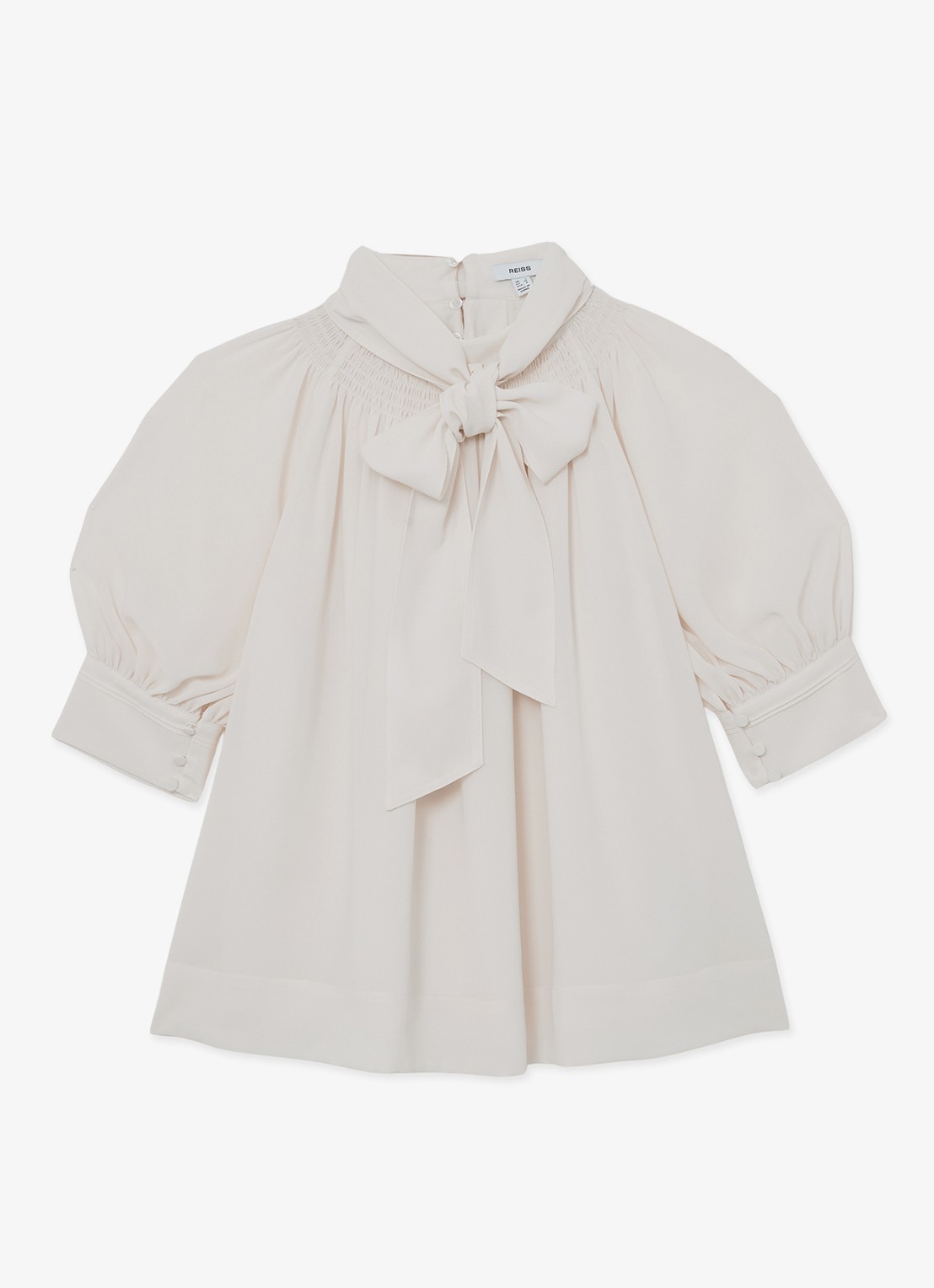 Reiss Lerina blouse met sjaalkraag - voorkant 2 wit