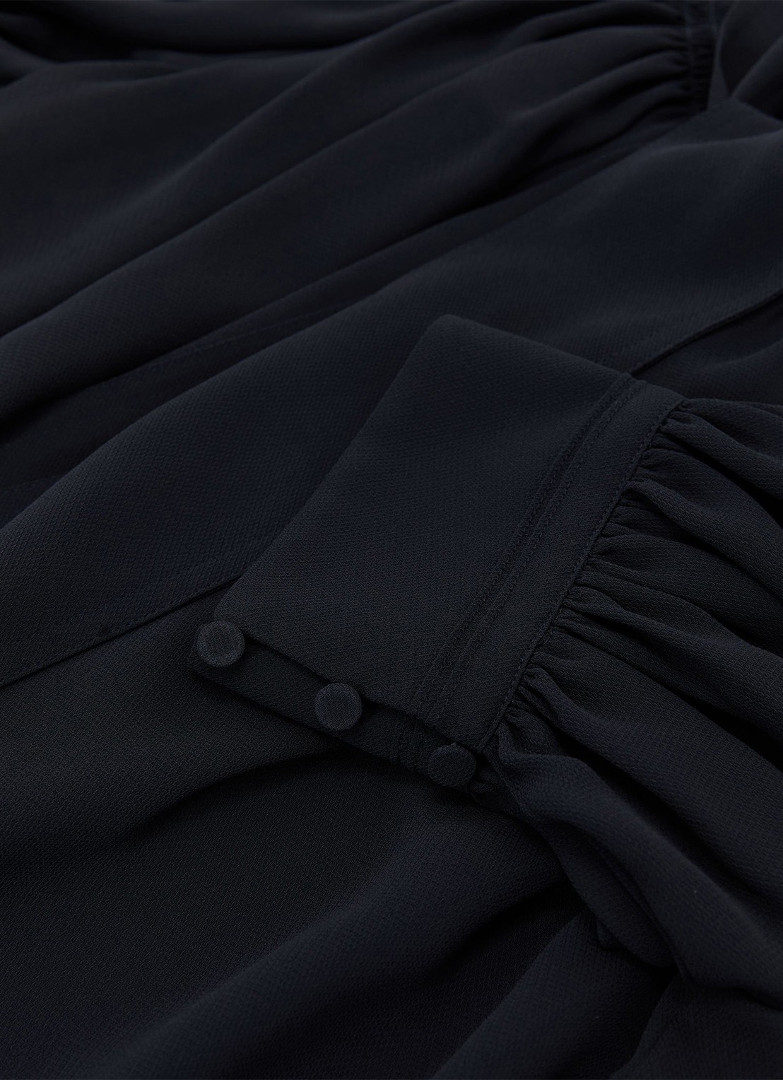 Reiss Lerina blouse met sjaalkraag - detail 5 donkerblauw