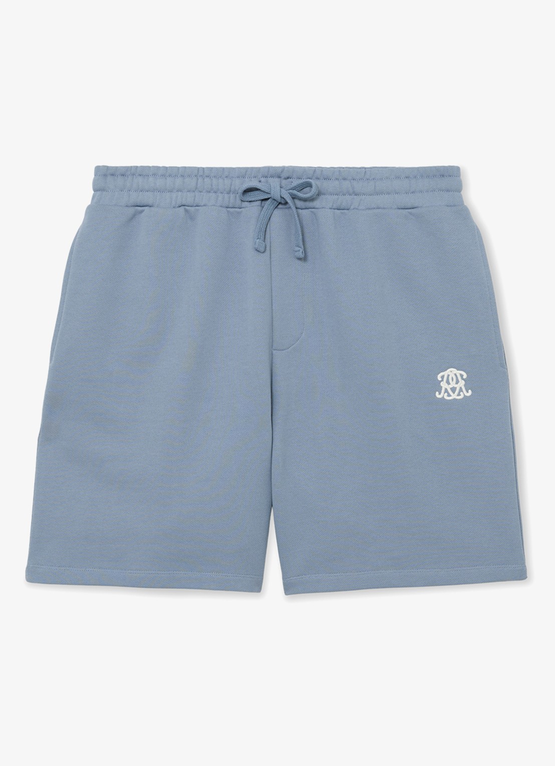 Reiss Levin straight fit korte broek met steekzakken - voorkant 2 staalblauw
