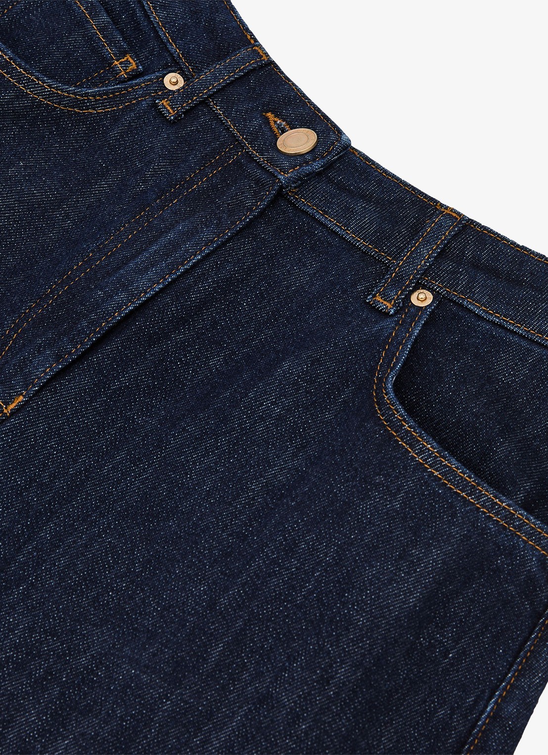 Reiss Levitt high waist barrel fit jeans met steekzakken - detail 3 donkerblauw
