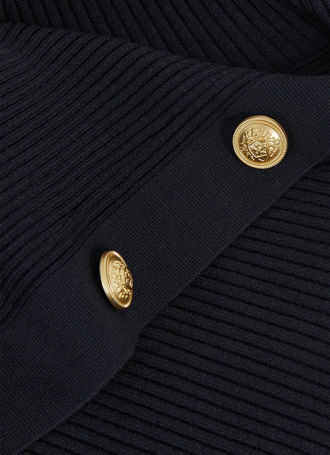 Reiss Lexi ribgebreide top met geknoopt detail - detail 5 donkerblauw