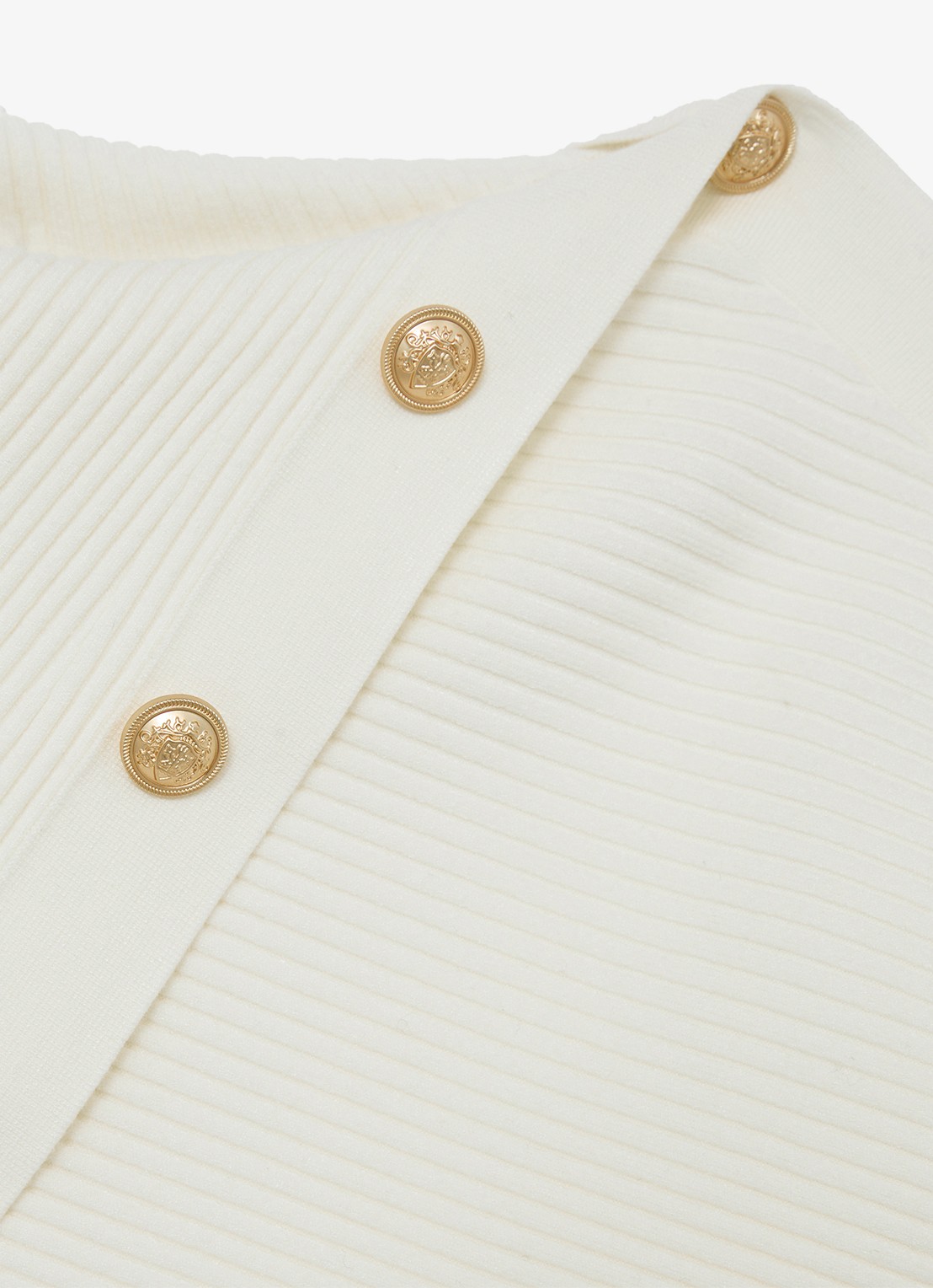 Reiss Lexi ribgebreide top met geknoopt detail - detail 4 wit