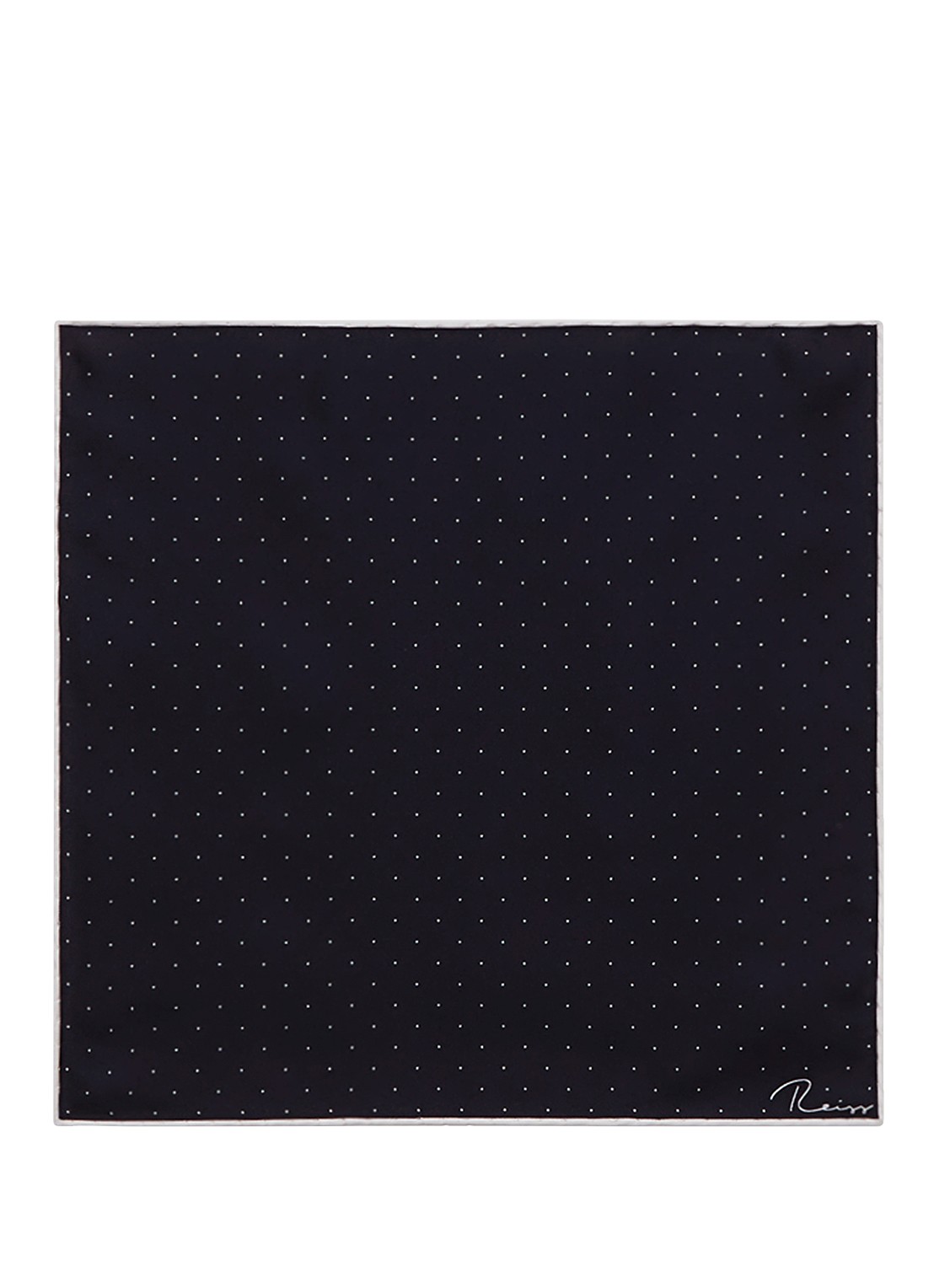 Reiss Liam pochet van zijde met stippenprint - detail 4 navy / blauw