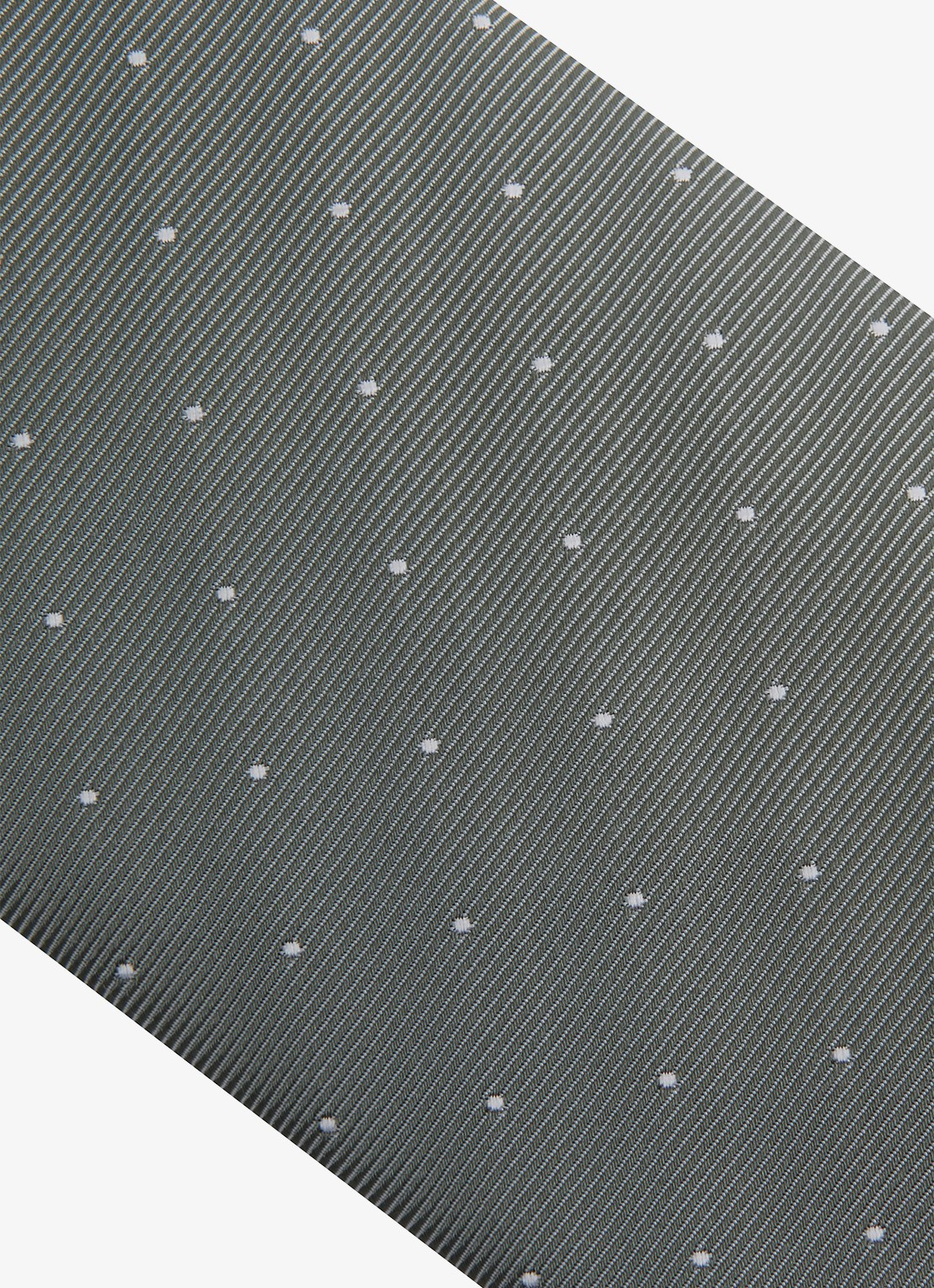 Reiss Liam stropdas in zijdeblend met stippenprint  - detail 4 olijfgroen