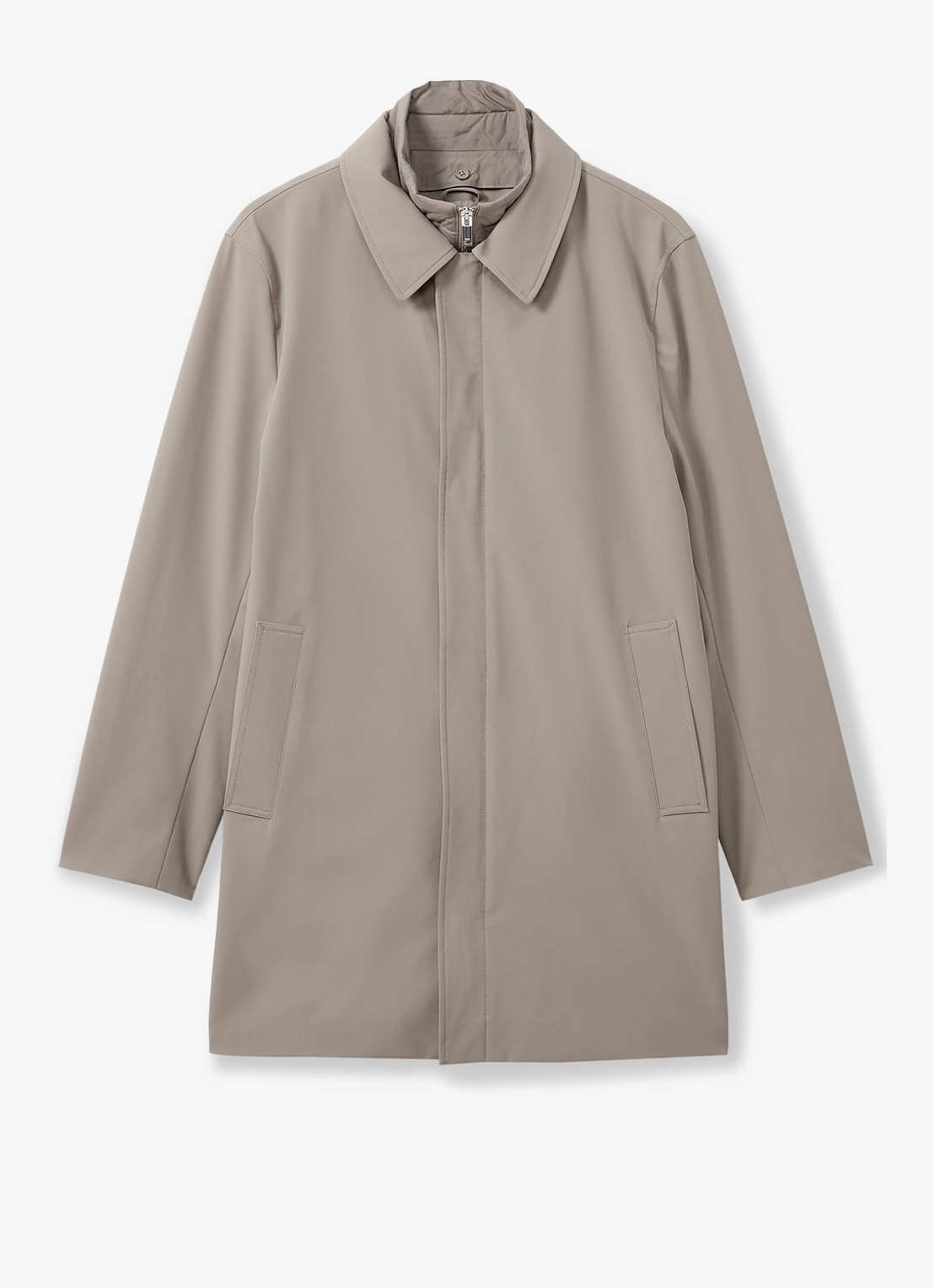 Reiss Logan jack met uitneembare voering - voorkant 2 donkerbeige