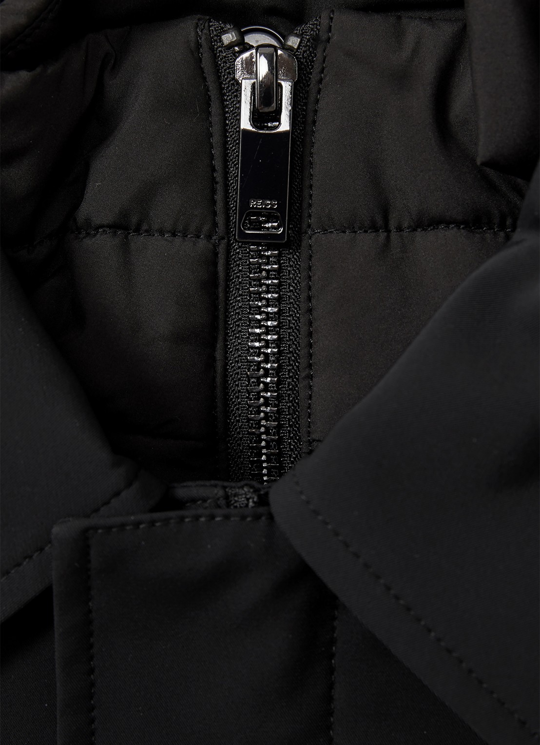 Reiss Logan jack met uitneembare voering - detail 3 zwart