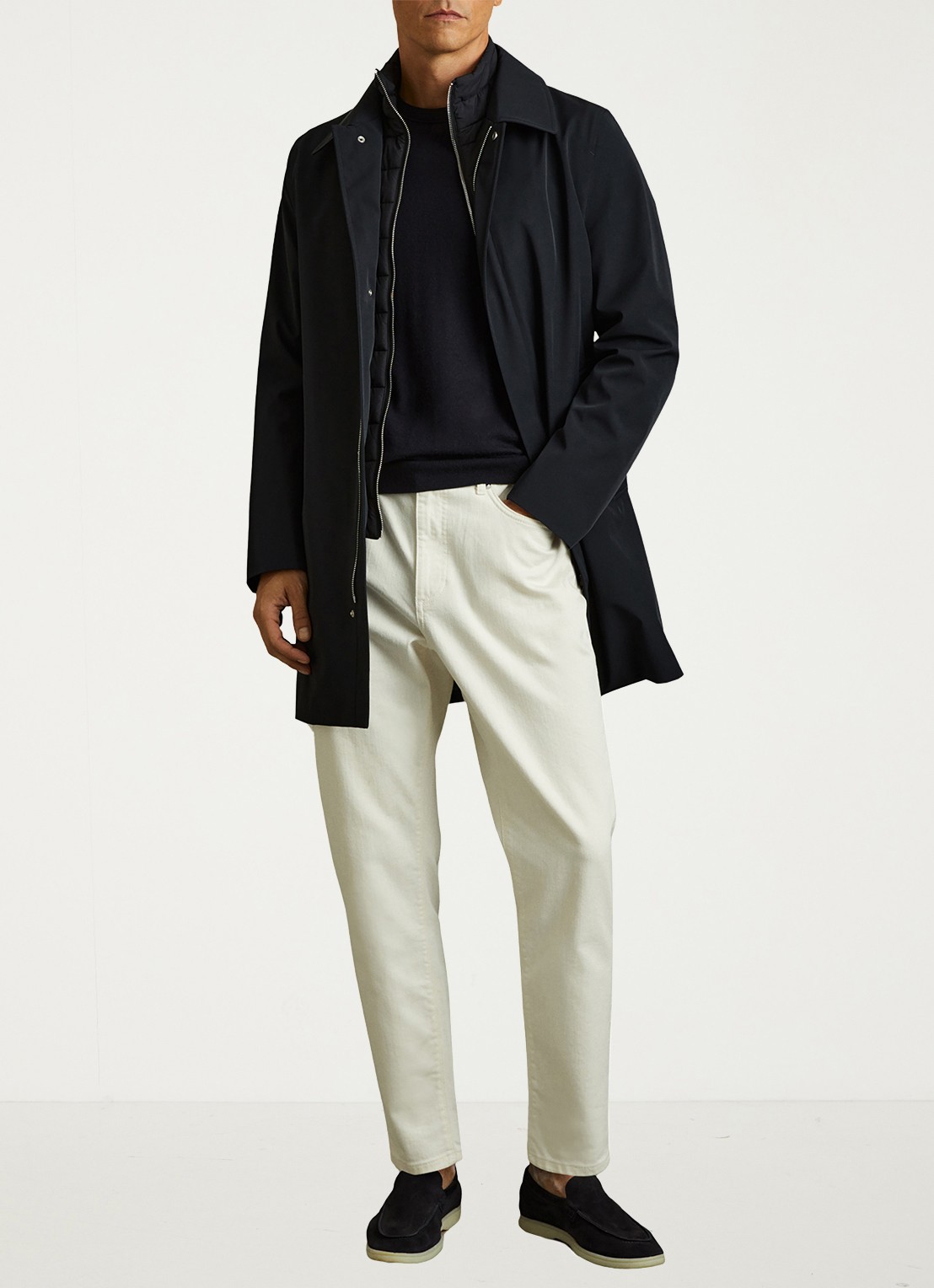 Reiss Logan jack met uitneembare voering - voorkant 2 donkerblauw