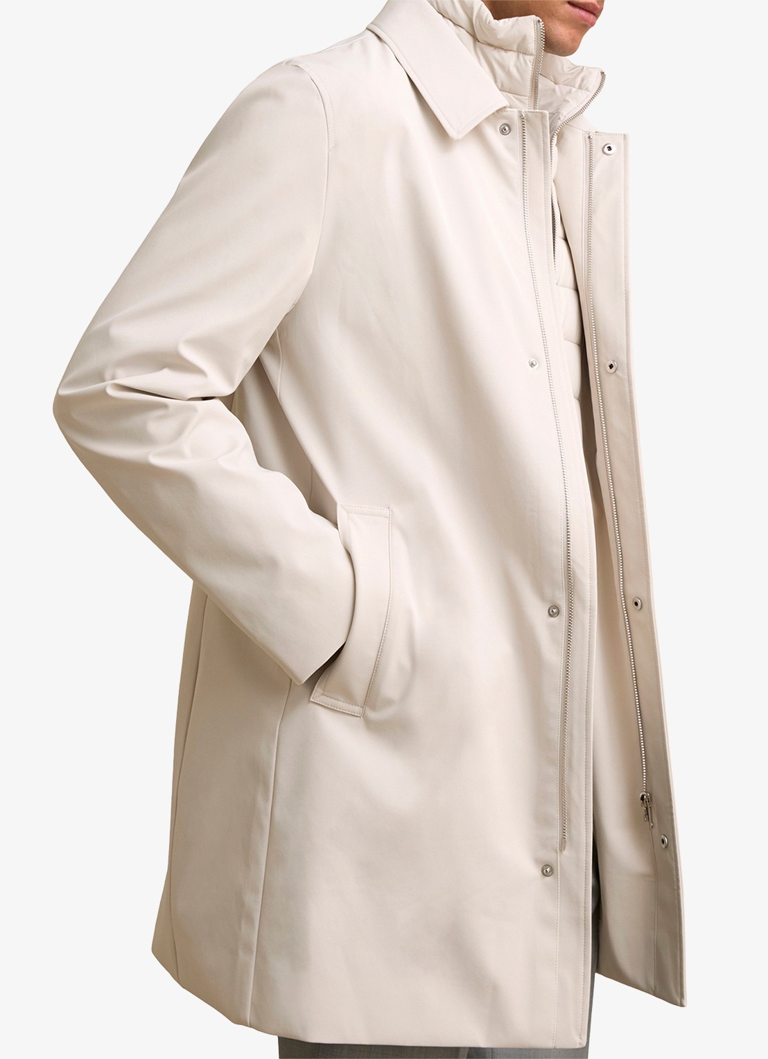Reiss Logan jas met uitneembare binnenjas - detail 2 wit