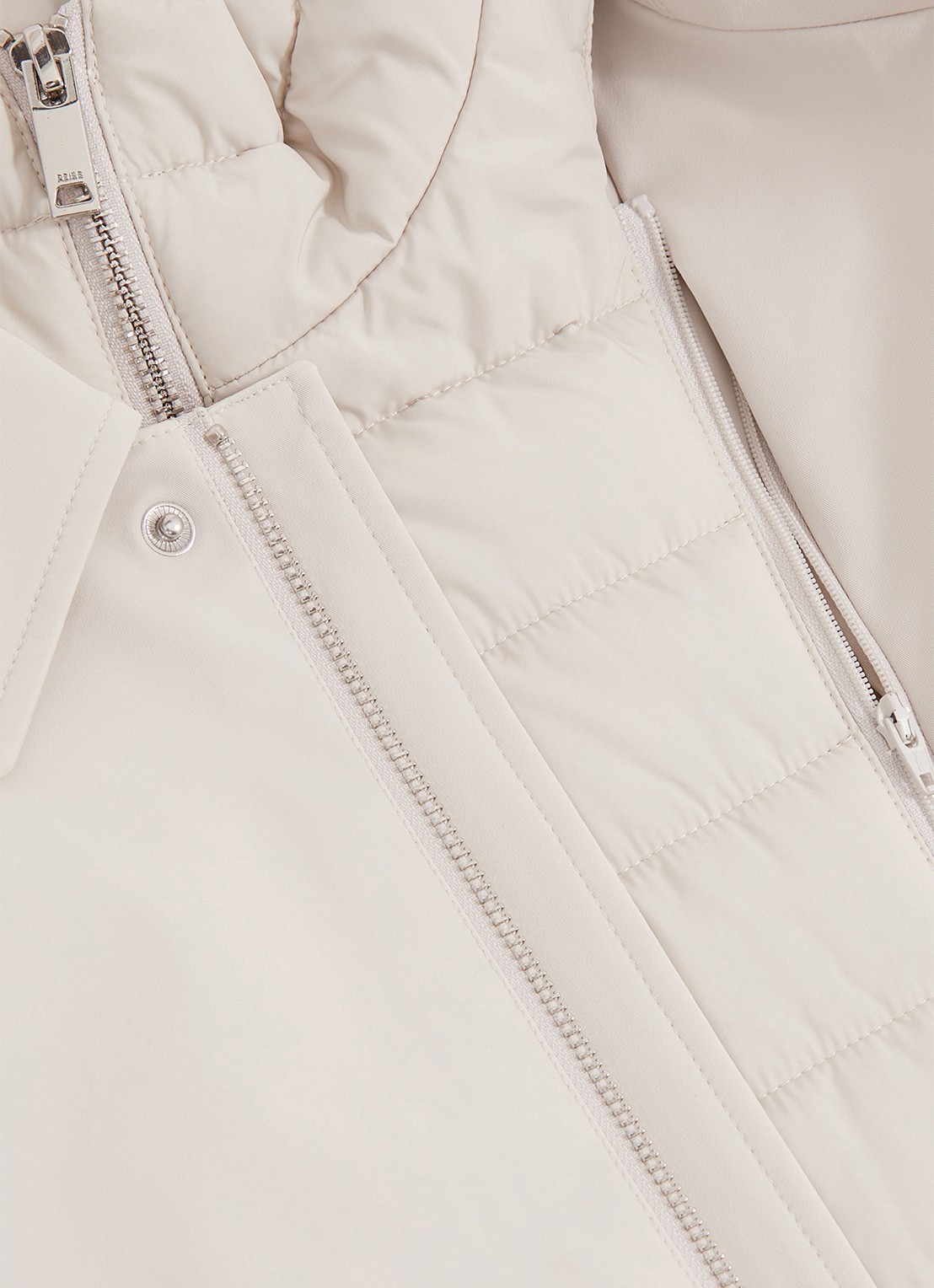 Reiss Logan jas met uitneembare binnenjas - detail 3 wit