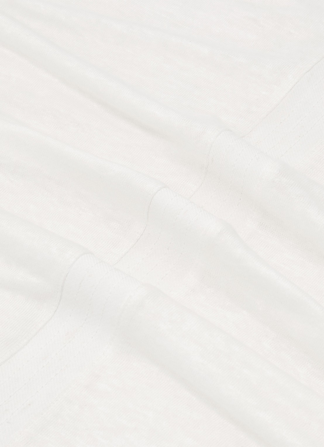 Reiss Lola T-shirt van linnen met V-hals - detail 5 wit