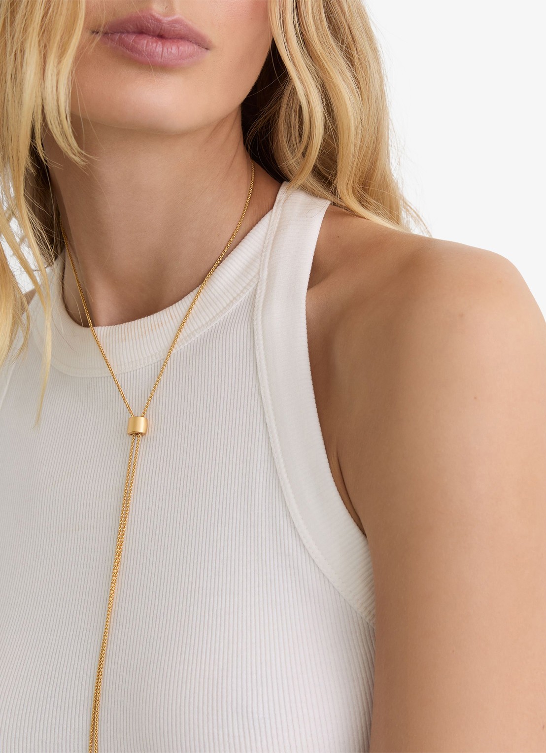 Reiss Lolana tanktop met ribstructuur - detail 5 wit