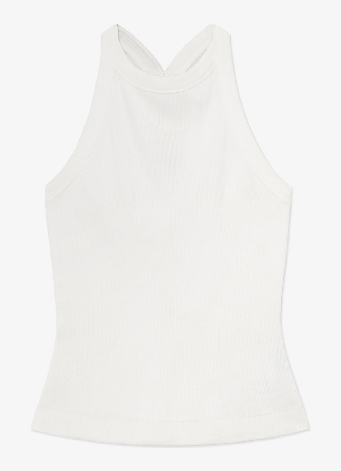 Reiss Lolana tanktop met ribstructuur - voorkant 2 wit