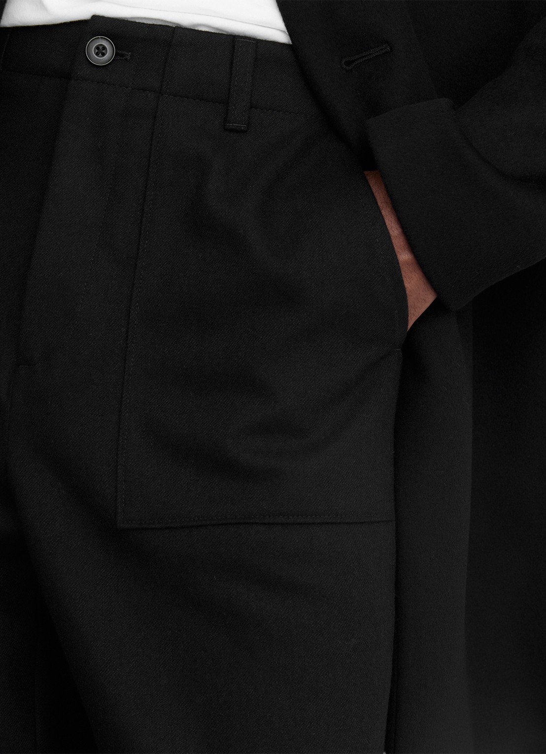 Reiss Loose fit pantalon met steekzakken - detail 6 black / zwart