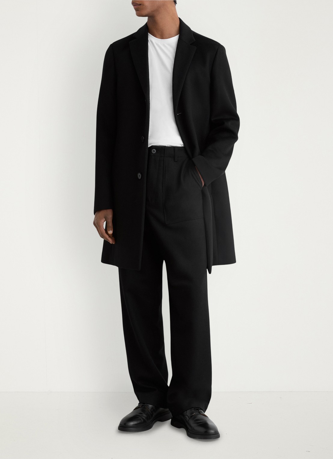 Reiss Loose fit pantalon met steekzakken - voorkant 3 black / zwart