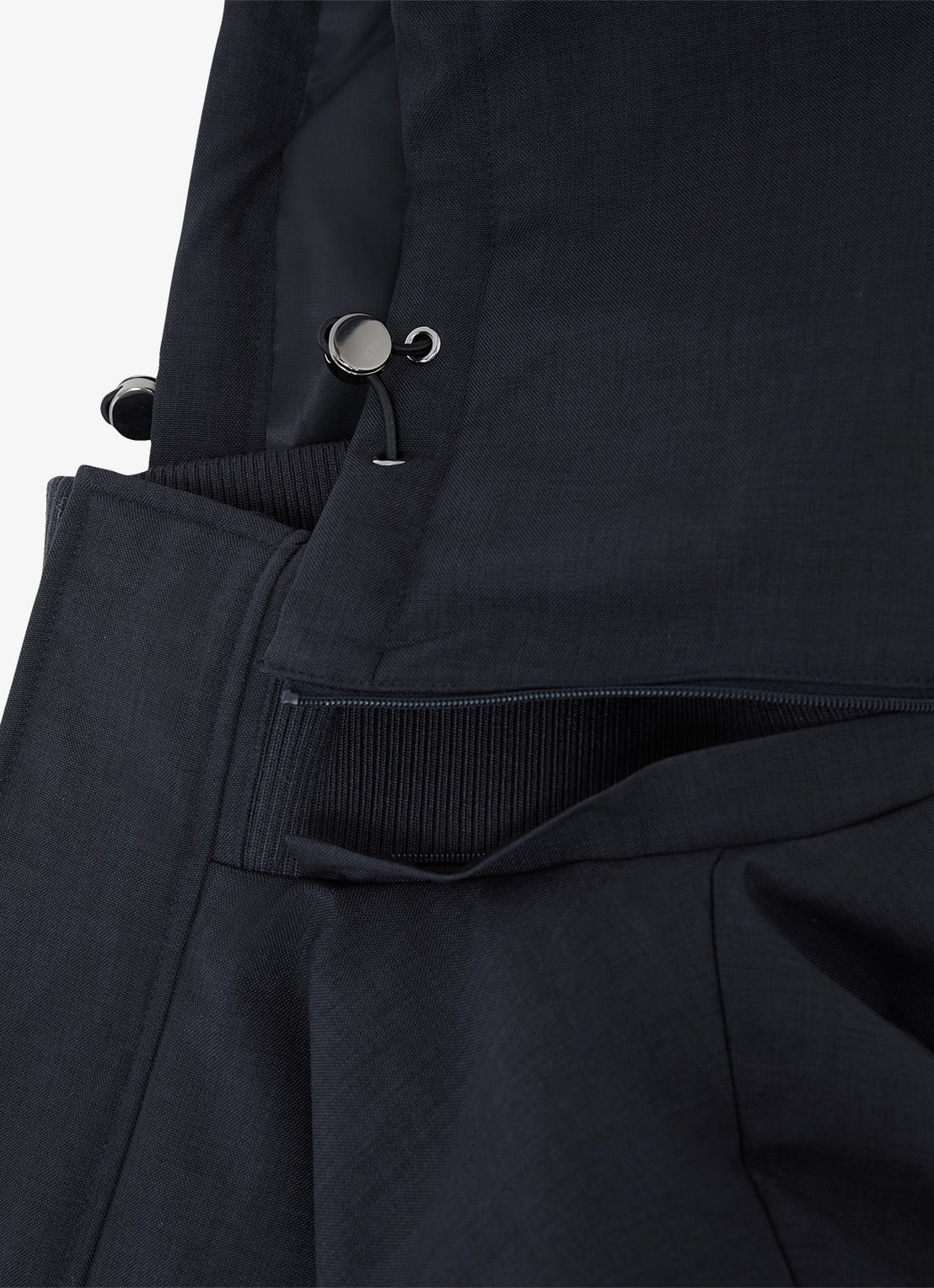 Reiss Lord gewatteerde jas met capuchon en klepzakken - detail 3 donkerblauw
