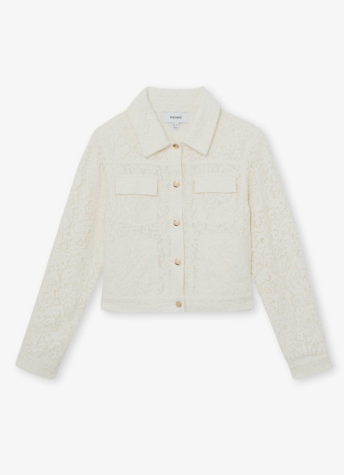 Reiss Lori jack met kant - voorkant wit