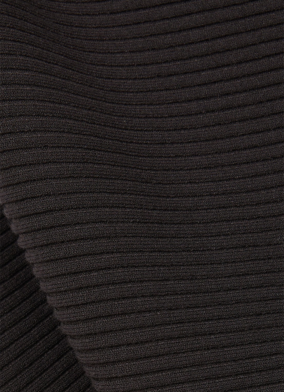 Reiss Lorna fijngebreide trui met asymmetrisch hals - detail 4 donkerbruin