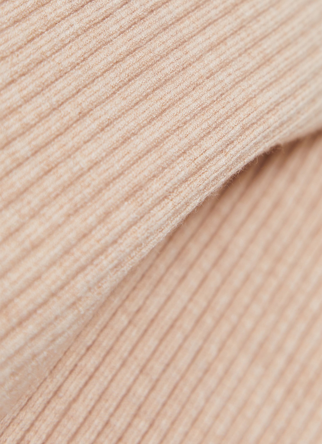 Reiss Lorna fijngebreide trui met asymmetrisch hals - detail 3 beige