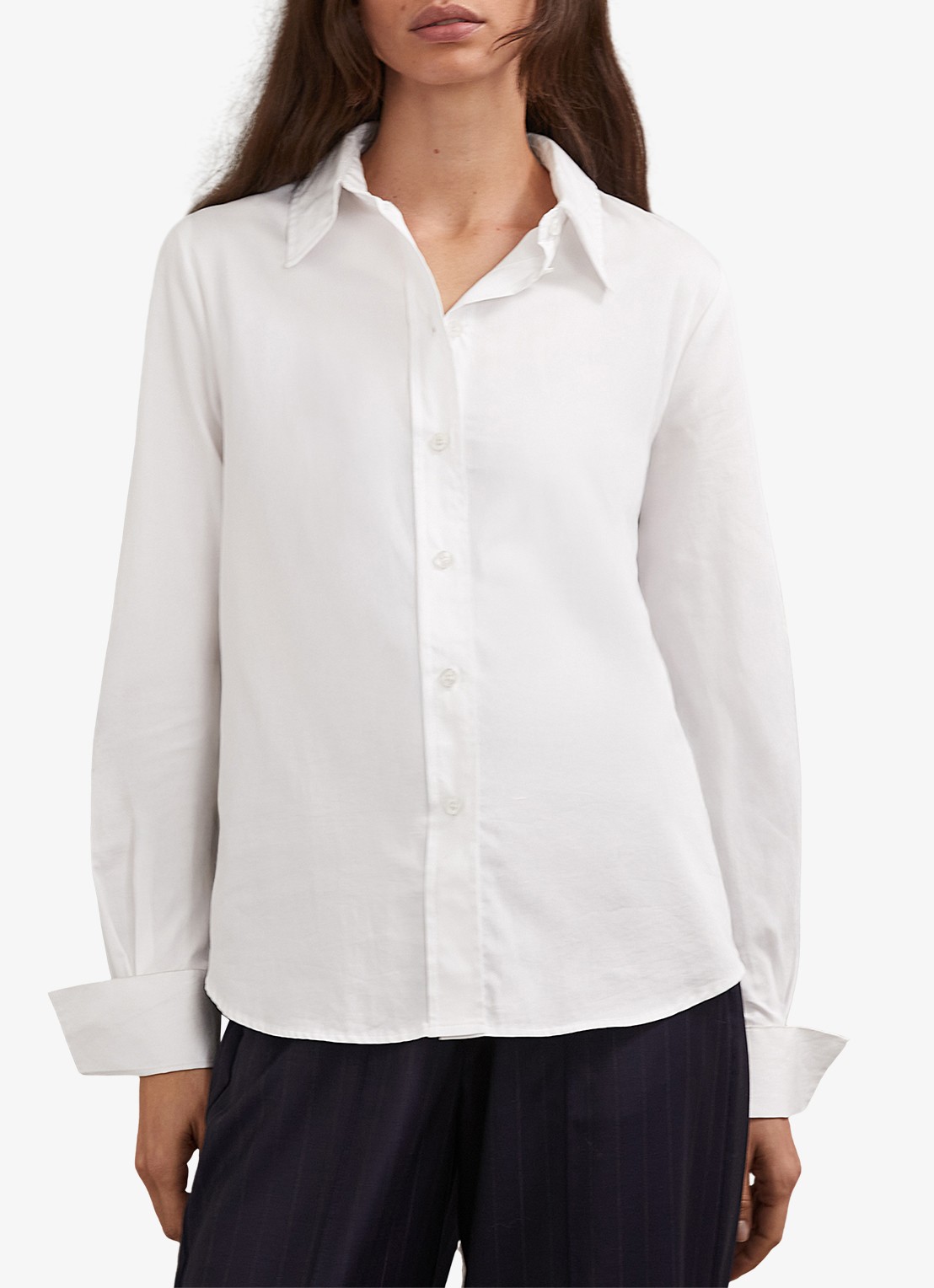 Reiss Lottie blouse met kraag - detail 4 wit