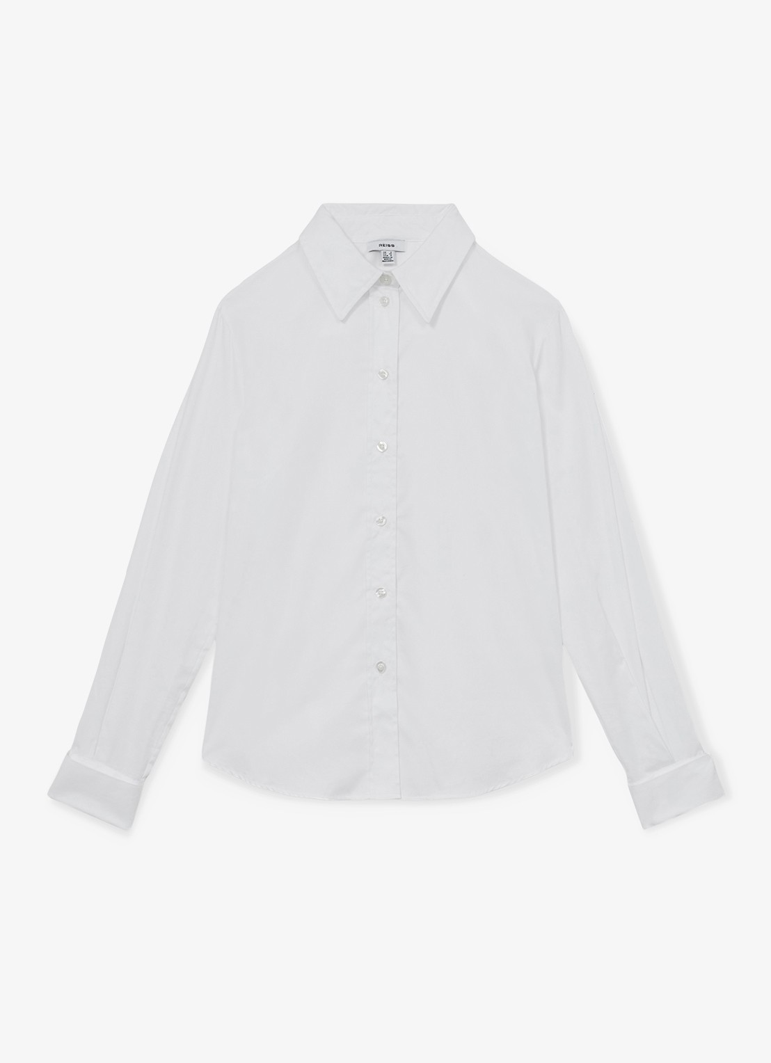 Reiss Lottie blouse met kraag - voorkant wit