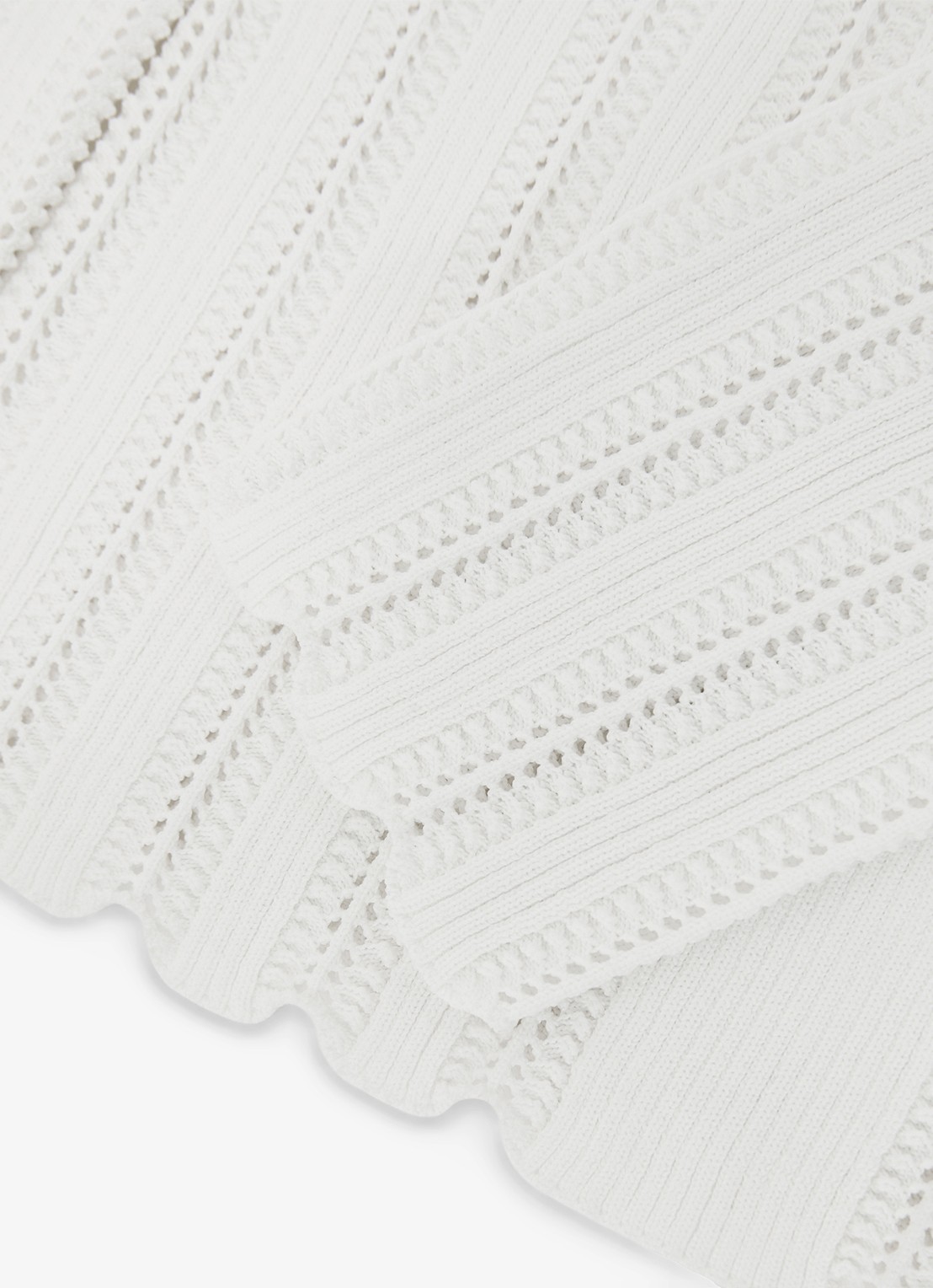 Reiss Loui ribgebreide trui met streepprint  - detail 6 wit