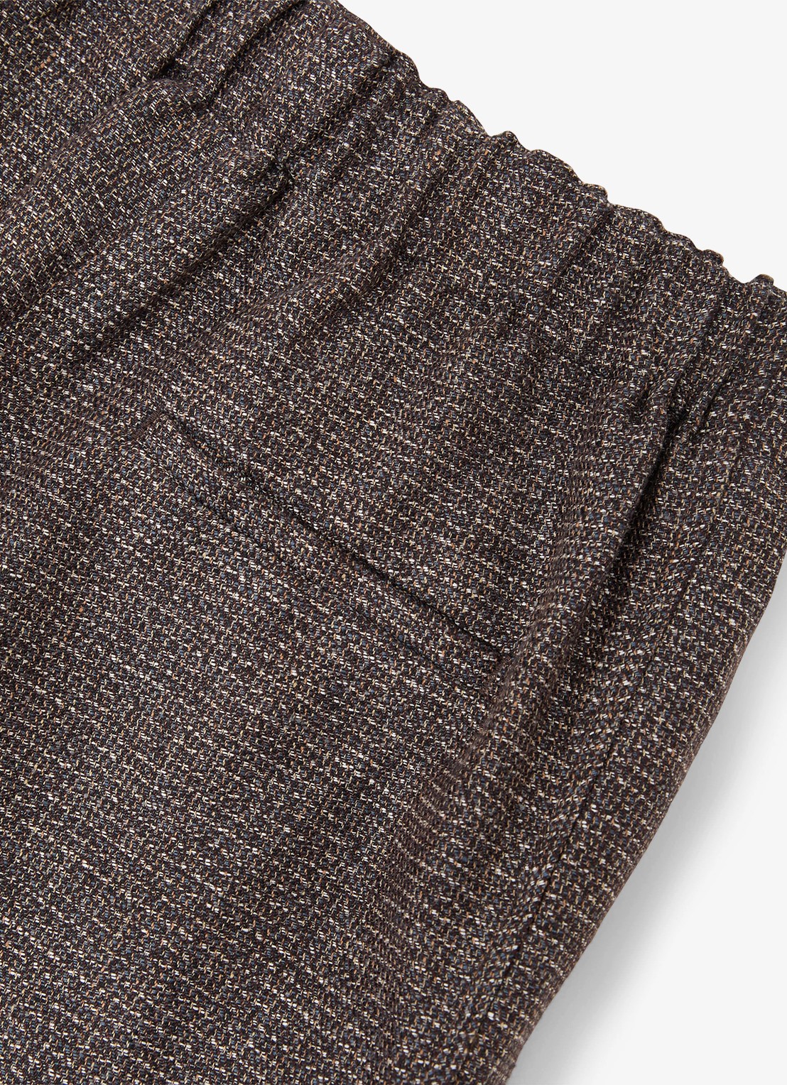 Reiss Lourdes high waist tapered fit pantalon van linnen - detail 5 naturel