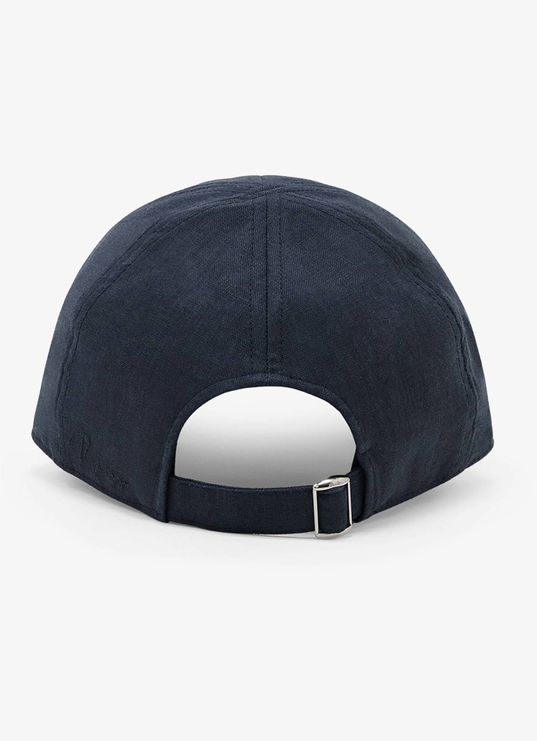 Reiss Lucas pet van linnen met logoborduring - achterkant 2 blauw