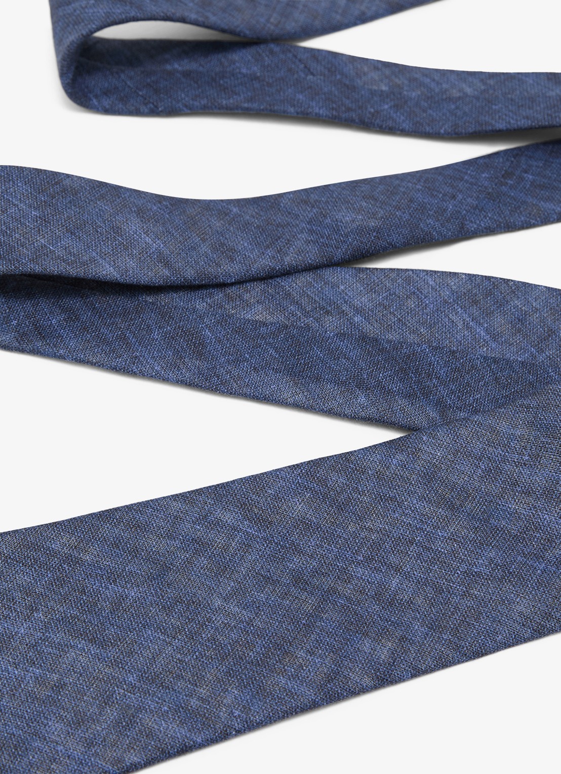 Reiss Luciano stropdas van linnen  - detail navy / blauw