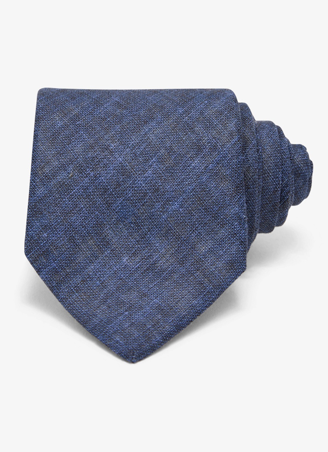 Reiss Luciano stropdas van linnen  - voorkant 5 navy / blauw